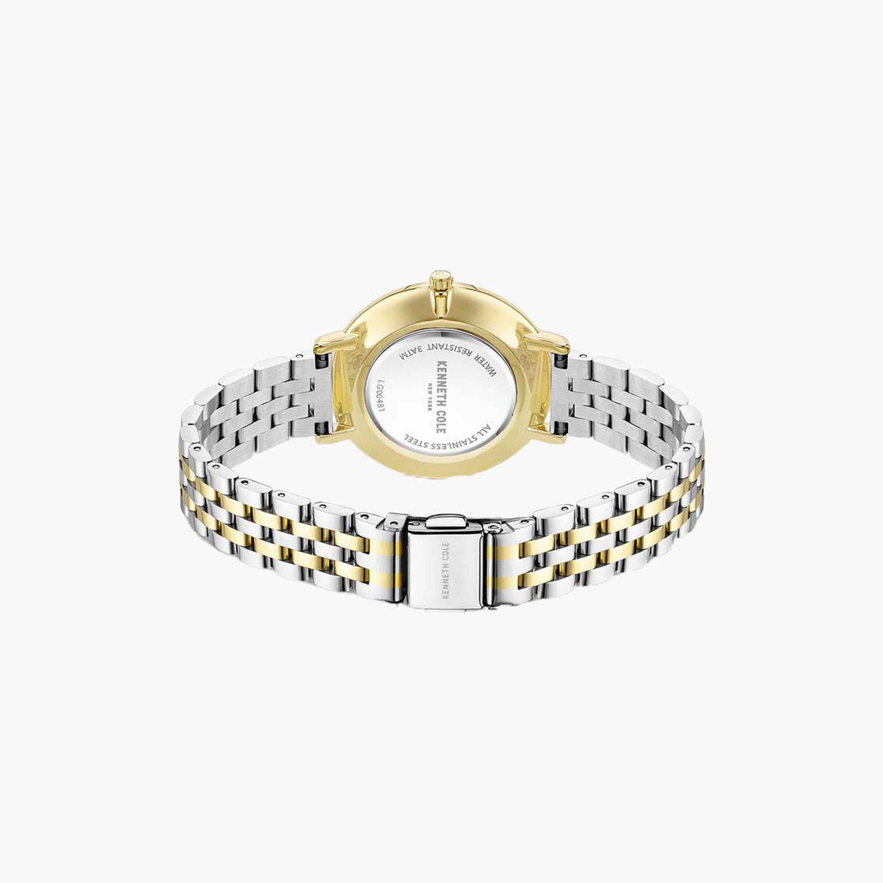 كينيث كول- ساعة  تناظرية  للنساء  سوار ستانلس ستيل   34 مم  لون فضي وذهبي | KCWLG0048104-women-watchesandjewellery-watches-image-3