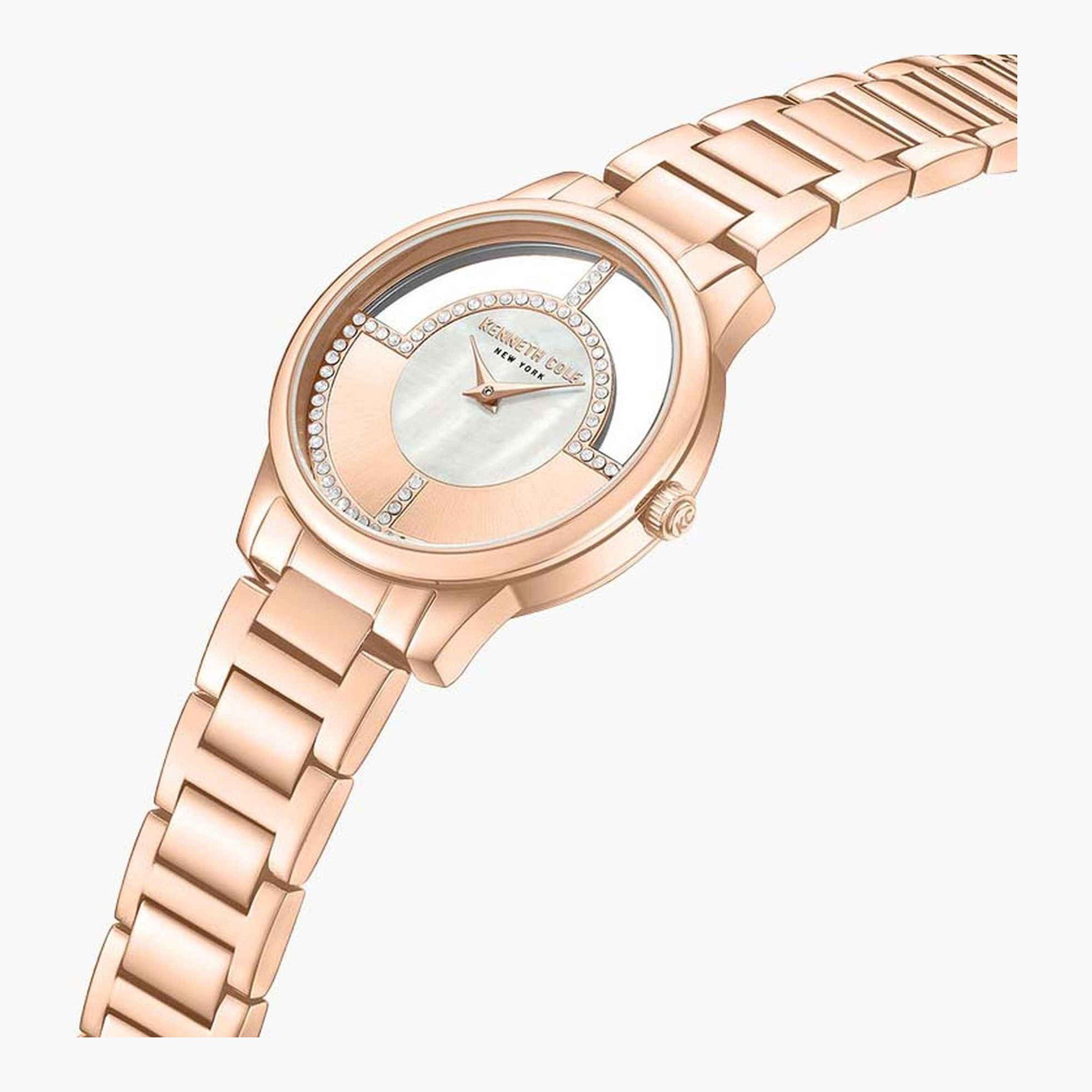 كينيث كول- ساعة  تناظرية  للنساء  سوار ستانلس ستيل   34 مم  لون وردي ذهبي | KCWLG0061501-women-watchesandjewellery-watches-image-2