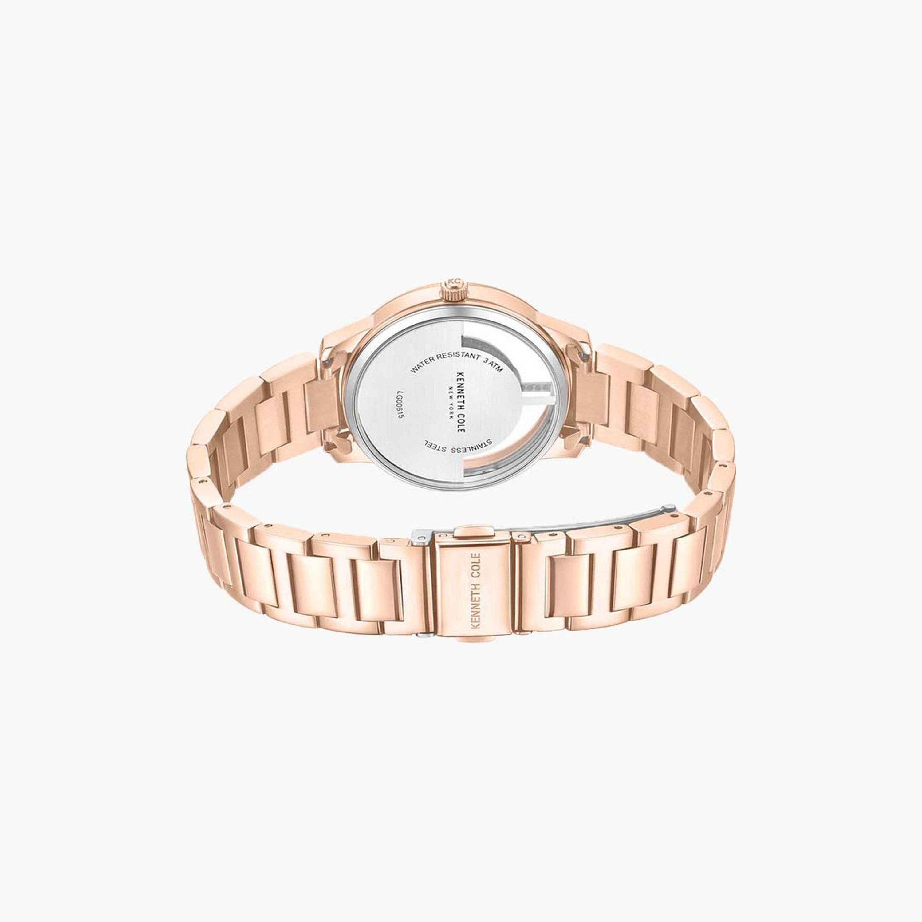 كينيث كول- ساعة  تناظرية  للنساء  سوار ستانلس ستيل   34 مم  لون وردي ذهبي | KCWLG0061501-women-watchesandjewellery-watches-image-3