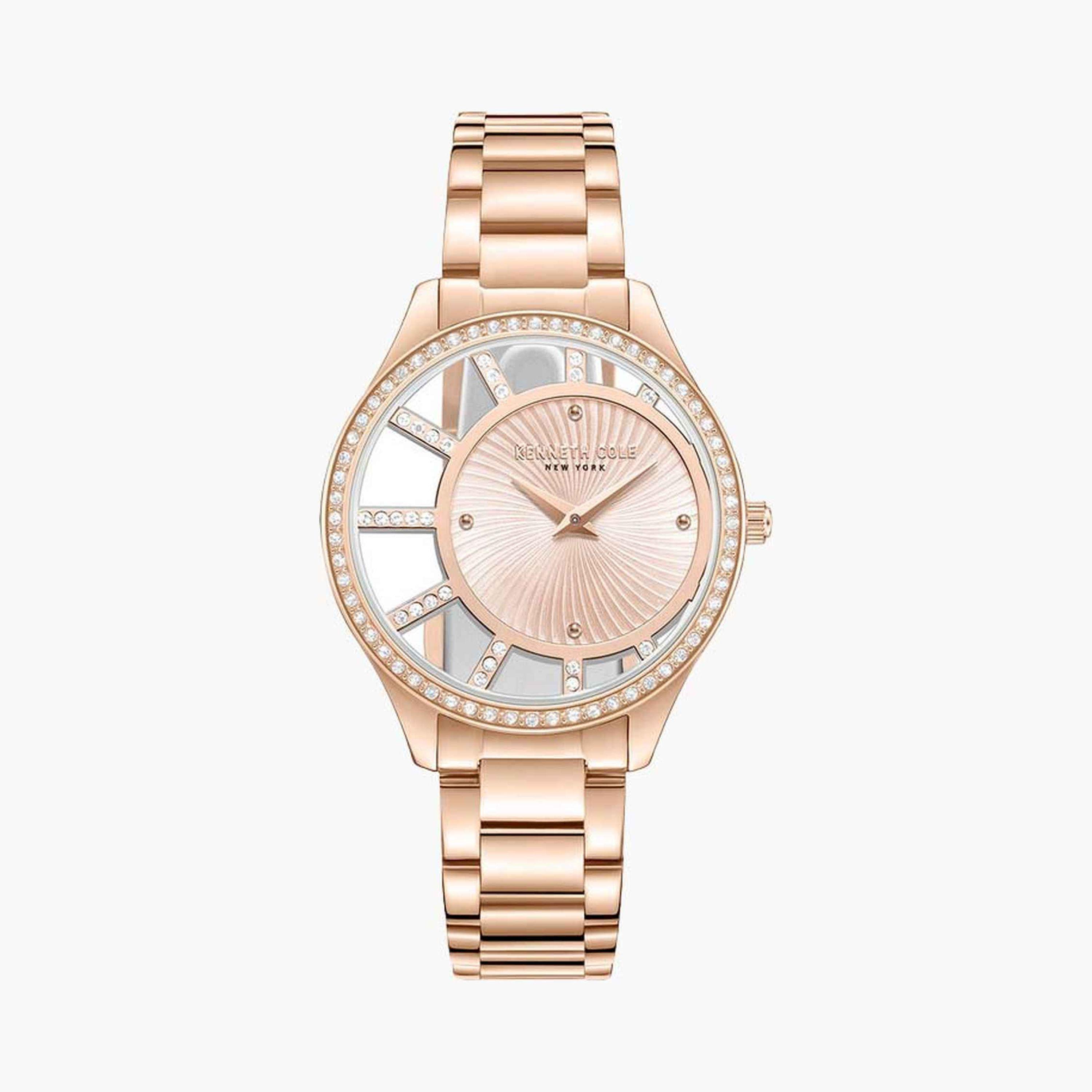 Kenneth Cole Women's 36 MM Rose Gold Analog Stainless Steel Watch | KCWLG0061605-women-watchesandjewellery-watches-image-1