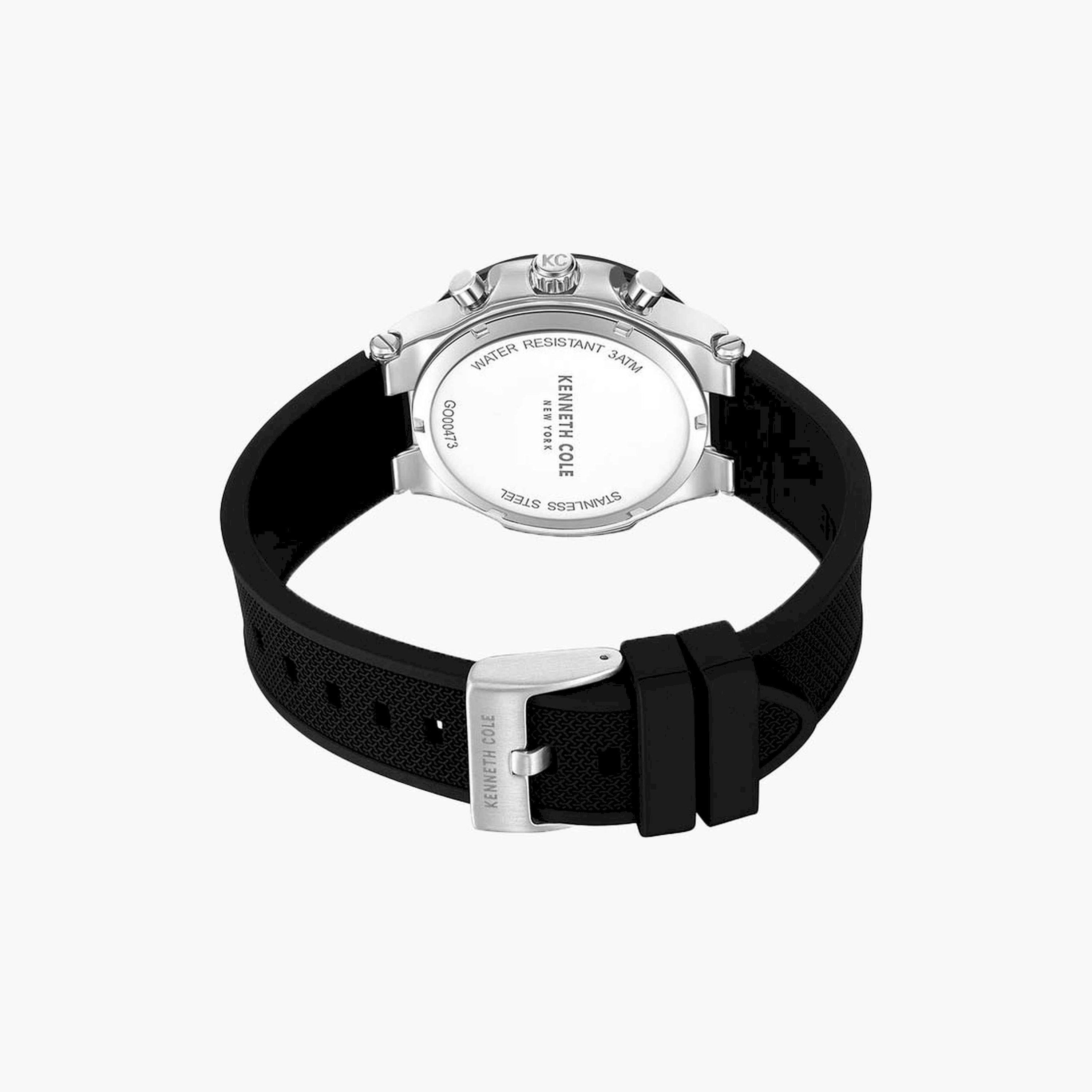 كينيث كول- ساعة  كرونوغراف  للرجال  سوار سيليكون   44 مم  لون أسود   | KCWGO0047301-men-watchesandjewellery-watches-image-3