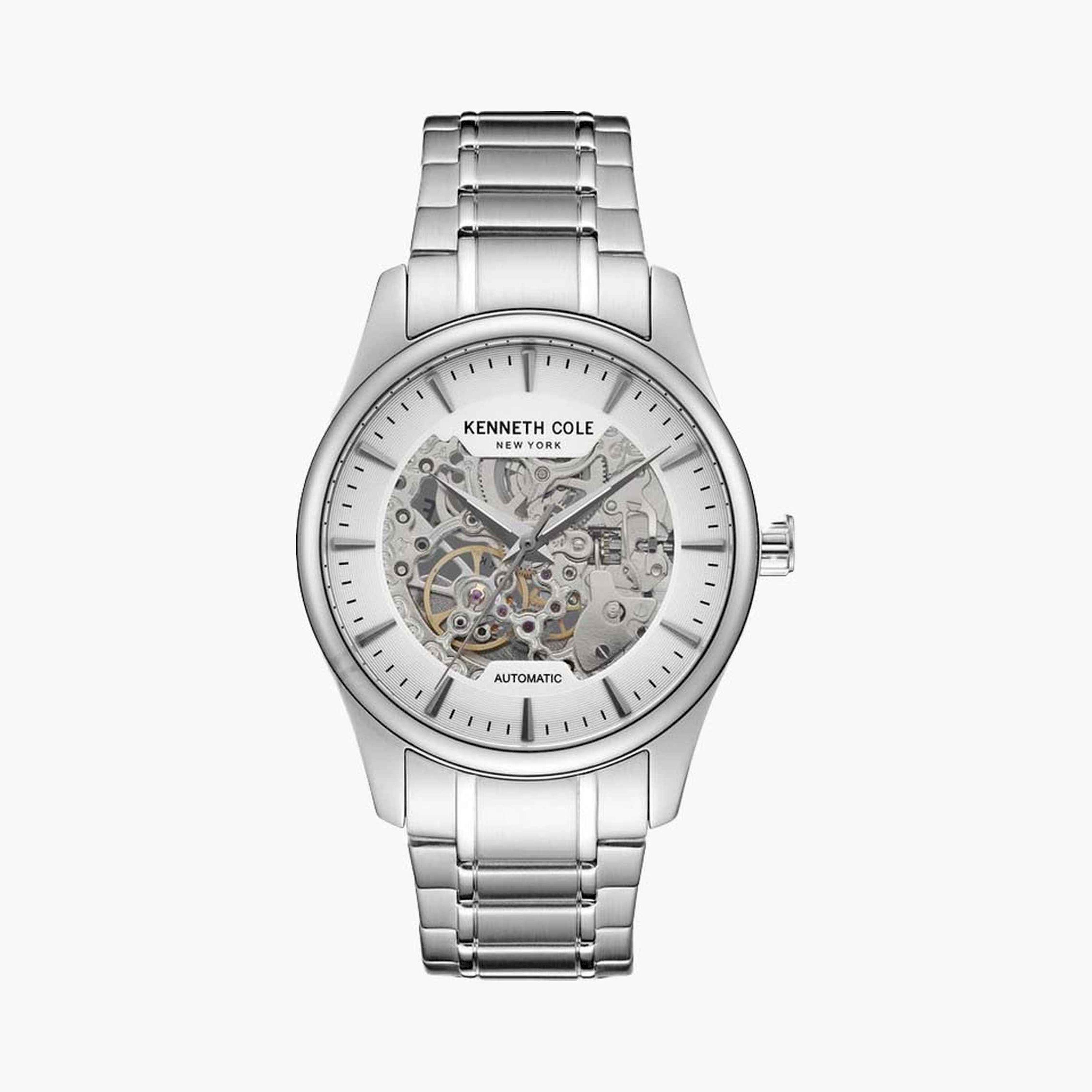 كينيث كول- ساعة  أتوماتيكية للرجال  سوار ستانلس ستيل   43 مم  لون فضي | K KC10027200-men-watchesandjewellery-watches-image-1