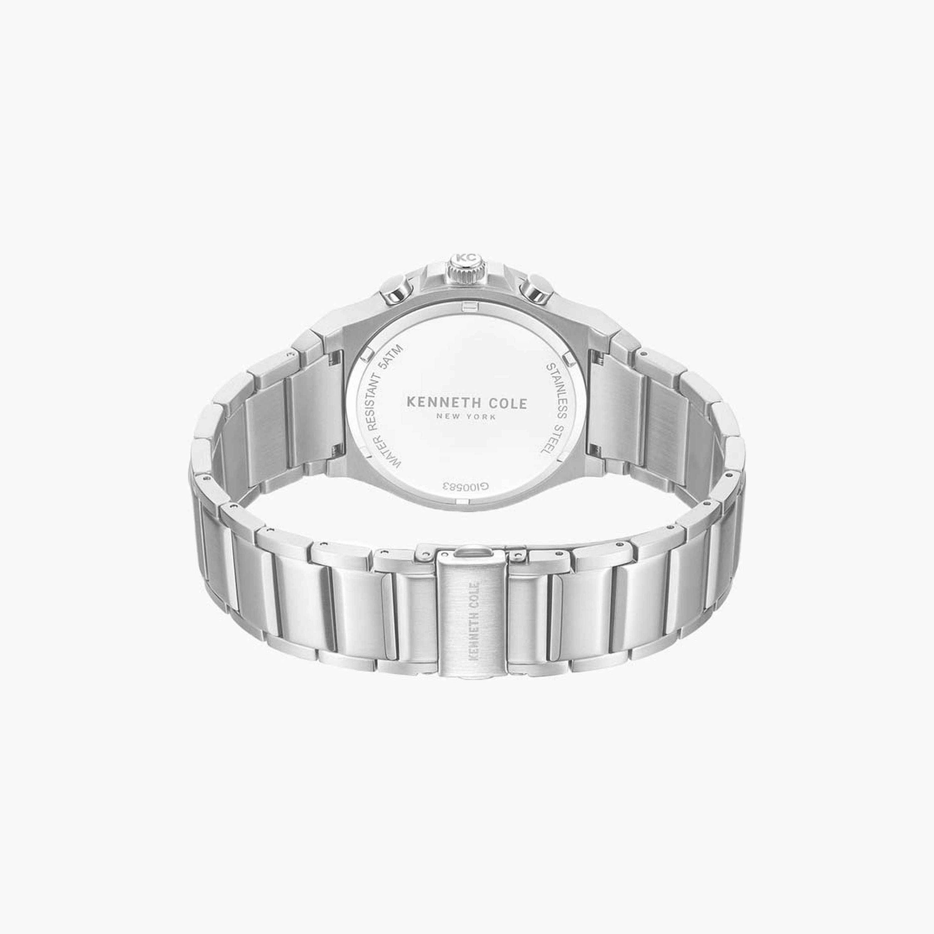 كينيث كول- ساعة  كرونوغراف  للرجال  سوار ستانلس ستيل   43 مم  لون فضي | KCWGI0058302-men-watchesandjewellery-watches-image-3