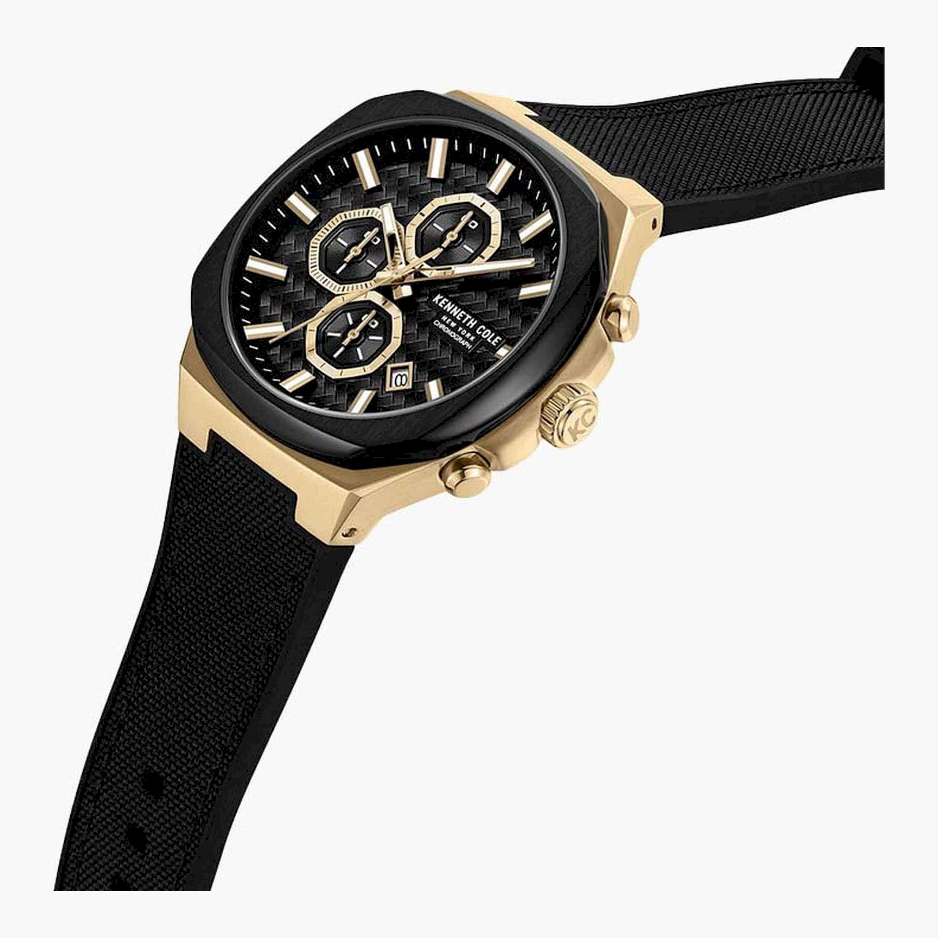 كينيث كول- ساعة  كرونوغراف  للرجال  سوار سيليكون   44 مم  لون أسود   | KCWGO0059602-men-watchesandjewellery-watches-image-2