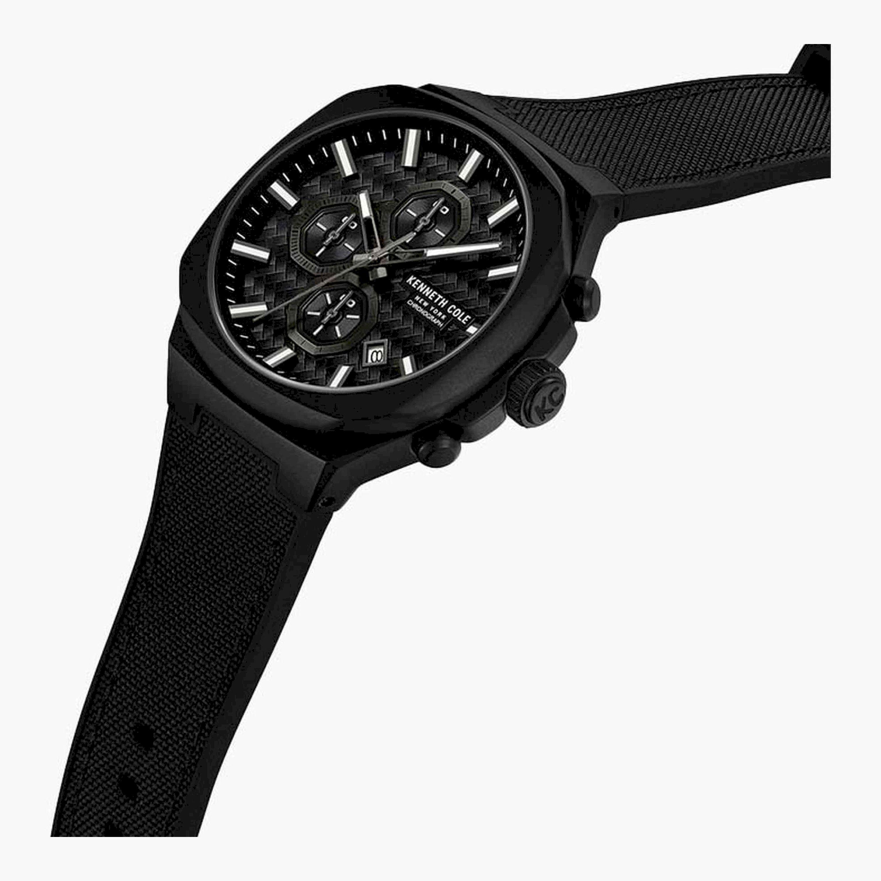 كينيث كول- ساعة  كرونوغراف  للرجال  سوار سيليكون   45 مم  لون أسود   | KCWGO0059603-men-watchesandjewellery-watches-image-2