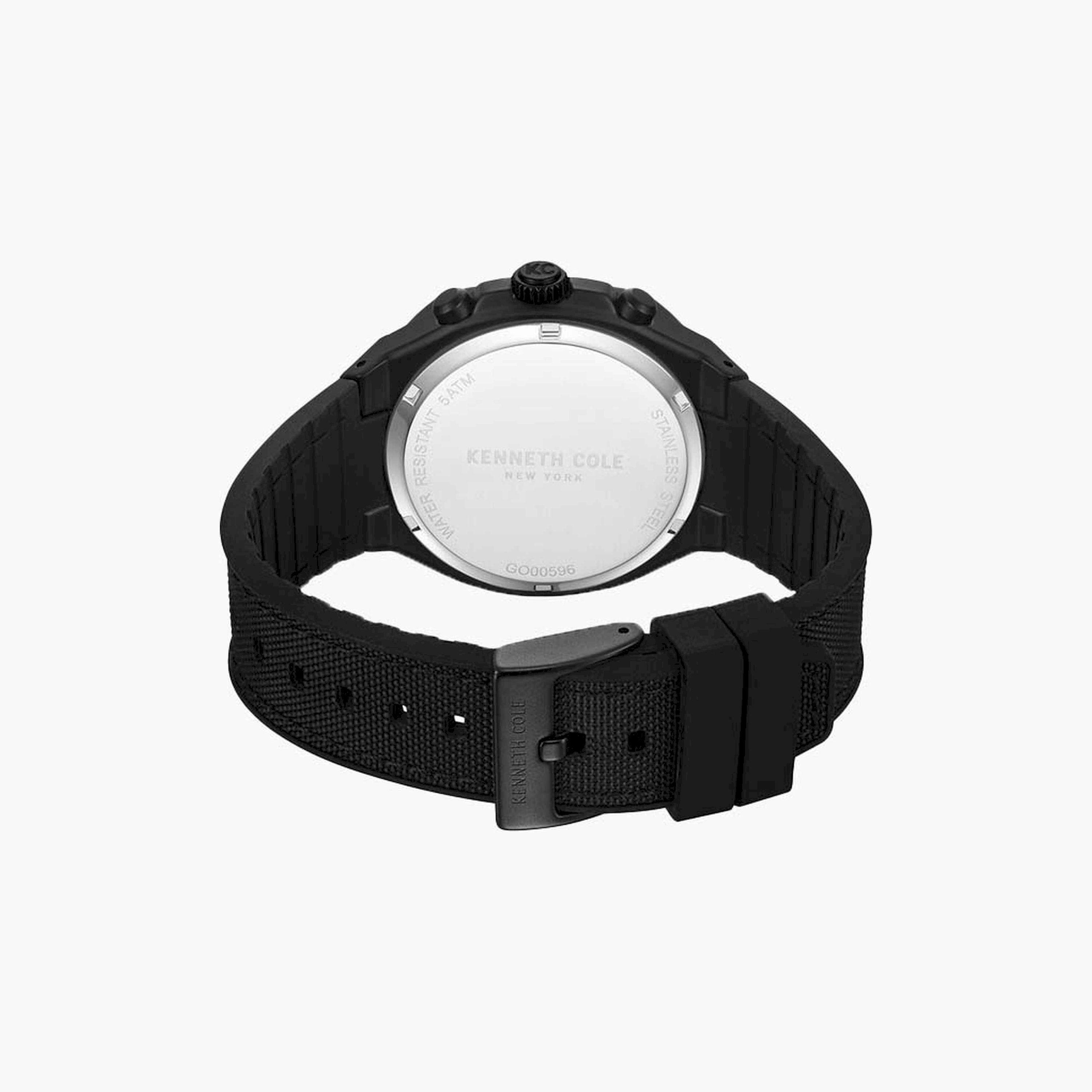 كينيث كول- ساعة  كرونوغراف  للرجال  سوار سيليكون   45 مم  لون أسود   | KCWGO0059603-men-watchesandjewellery-watches-image-3