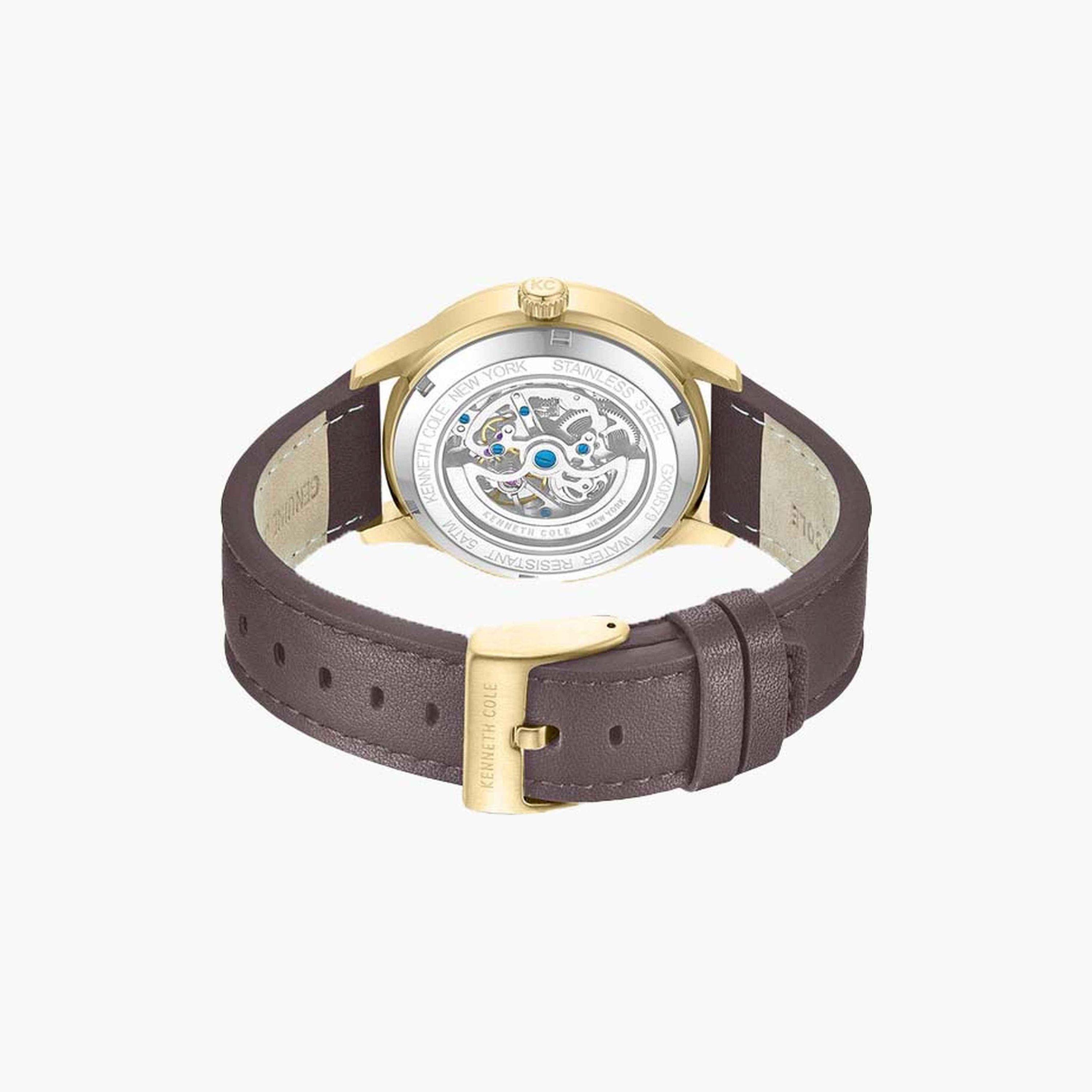 كينيث كول- ساعة  أتوماتيكية للرجال  سوار جلدي   44 مم  لون بني   | KCWGX0057901-men-watchesandjewellery-watches-image-3