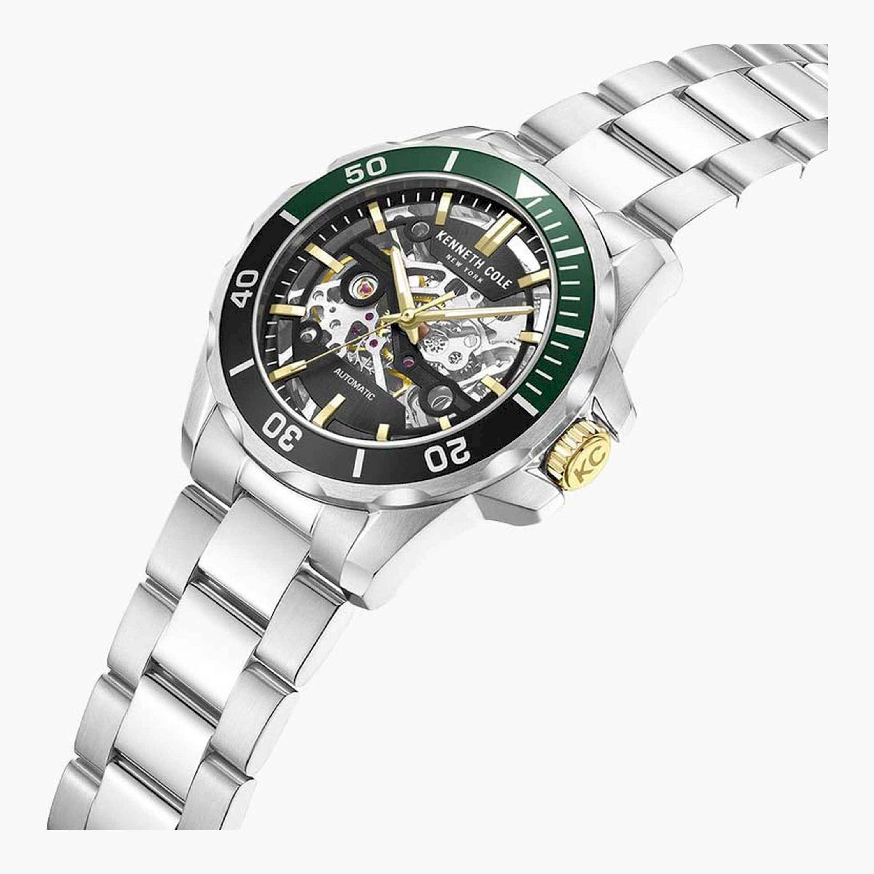 Kenneth Cole Men's 40 MM Silver Automatic Stainless Steel Watch | KCWGY0046001-men-watchesandjewellery-watches-image-2