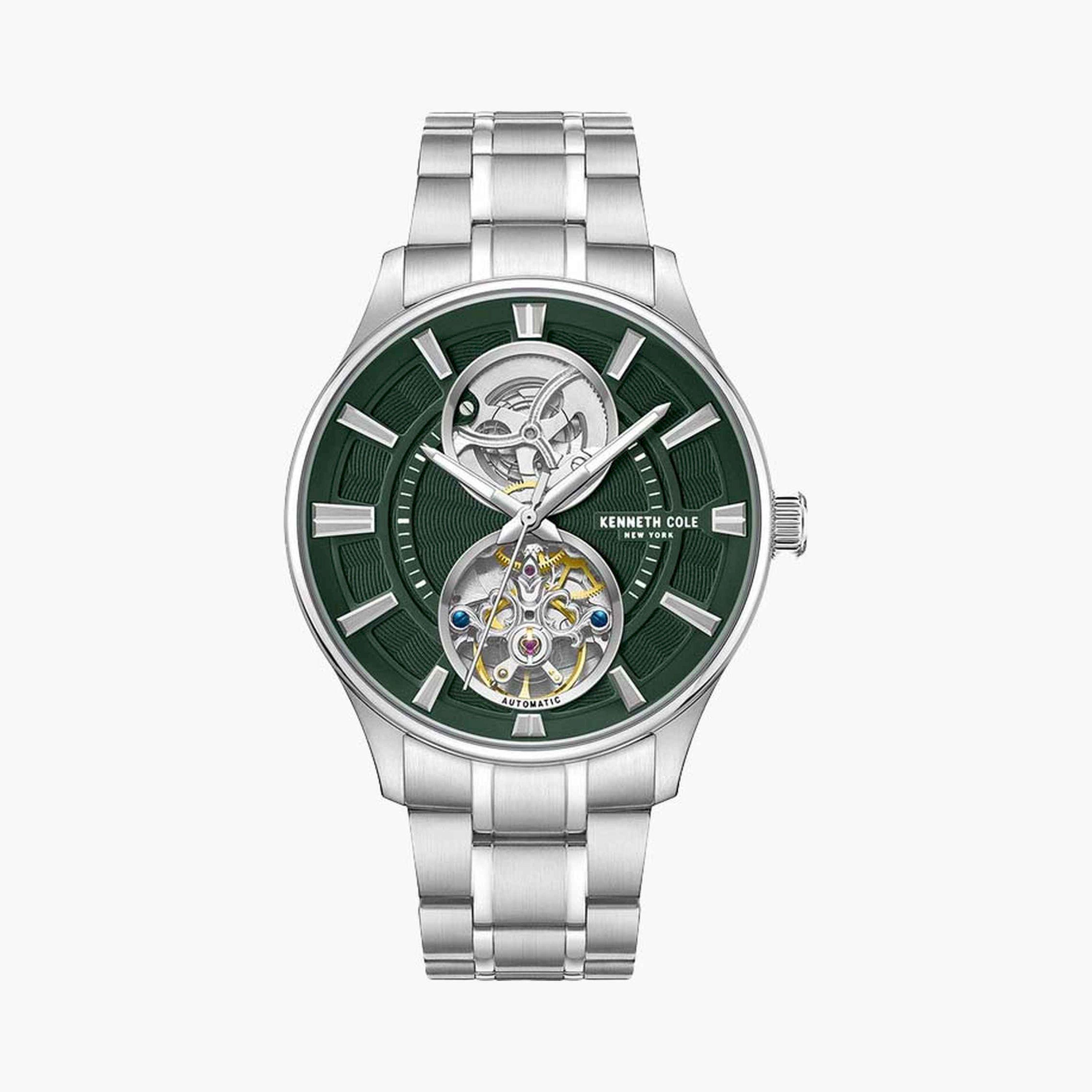كينيث كول- ساعة  أتوماتيكية للرجال  سوار ستانلس ستيل   44 مم  لون فضي | KCWGY0049804-men-watchesandjewellery-watches-image-1