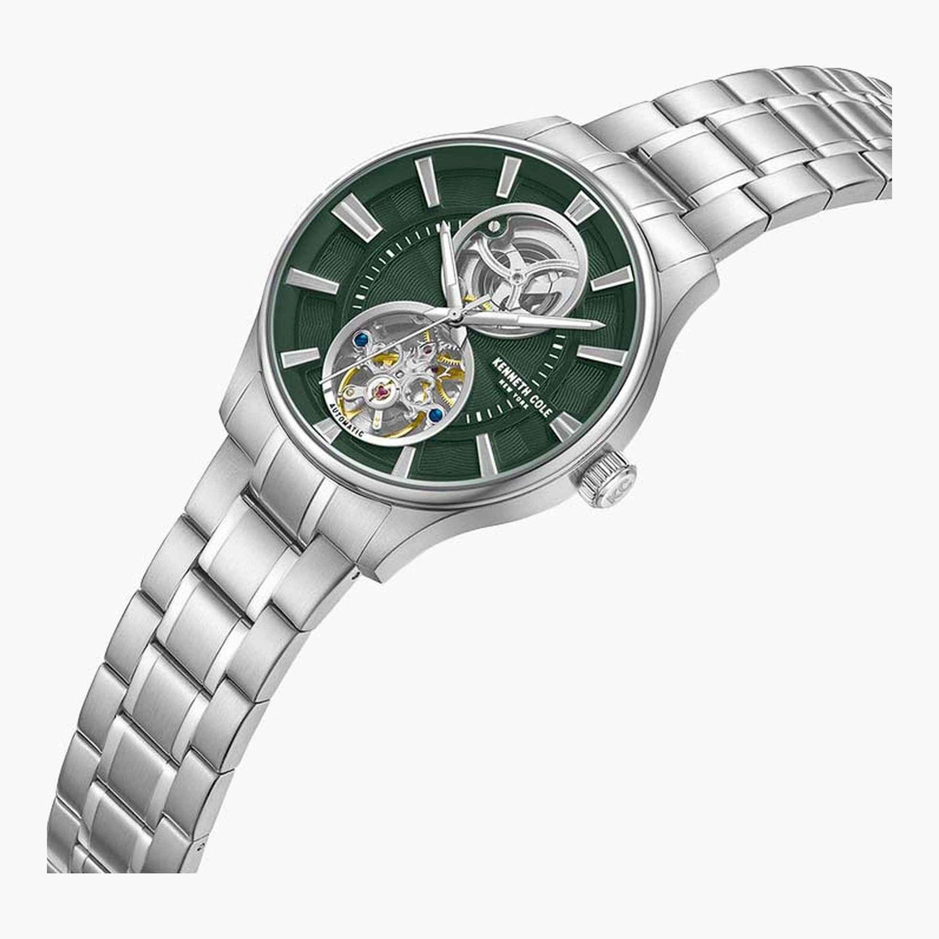 كينيث كول- ساعة  أتوماتيكية للرجال  سوار ستانلس ستيل   44 مم  لون فضي | KCWGY0049804-men-watchesandjewellery-watches-image-2
