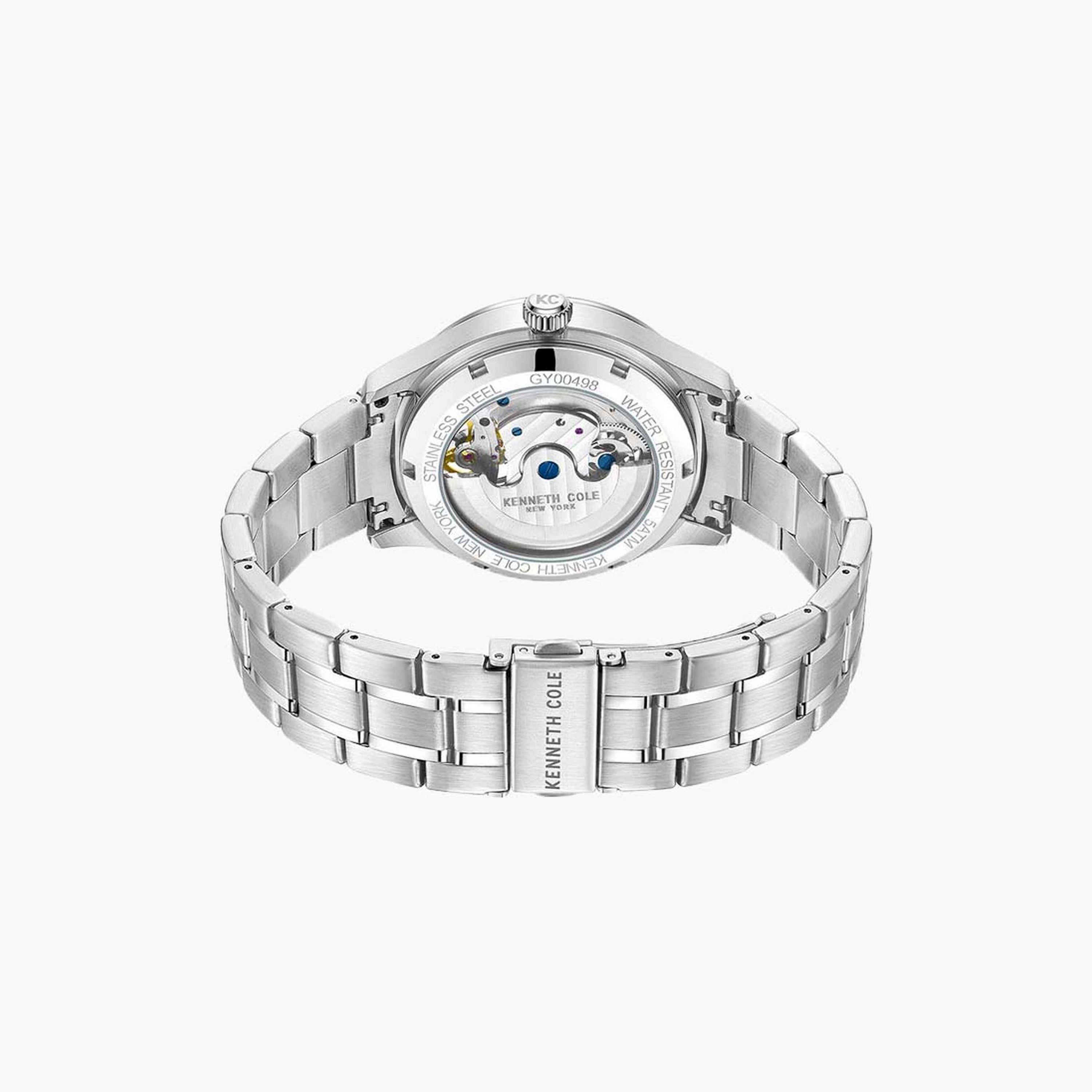 كينيث كول- ساعة  أتوماتيكية للرجال  سوار ستانلس ستيل   44 مم  لون فضي | KCWGY0049804-men-watchesandjewellery-watches-image-3