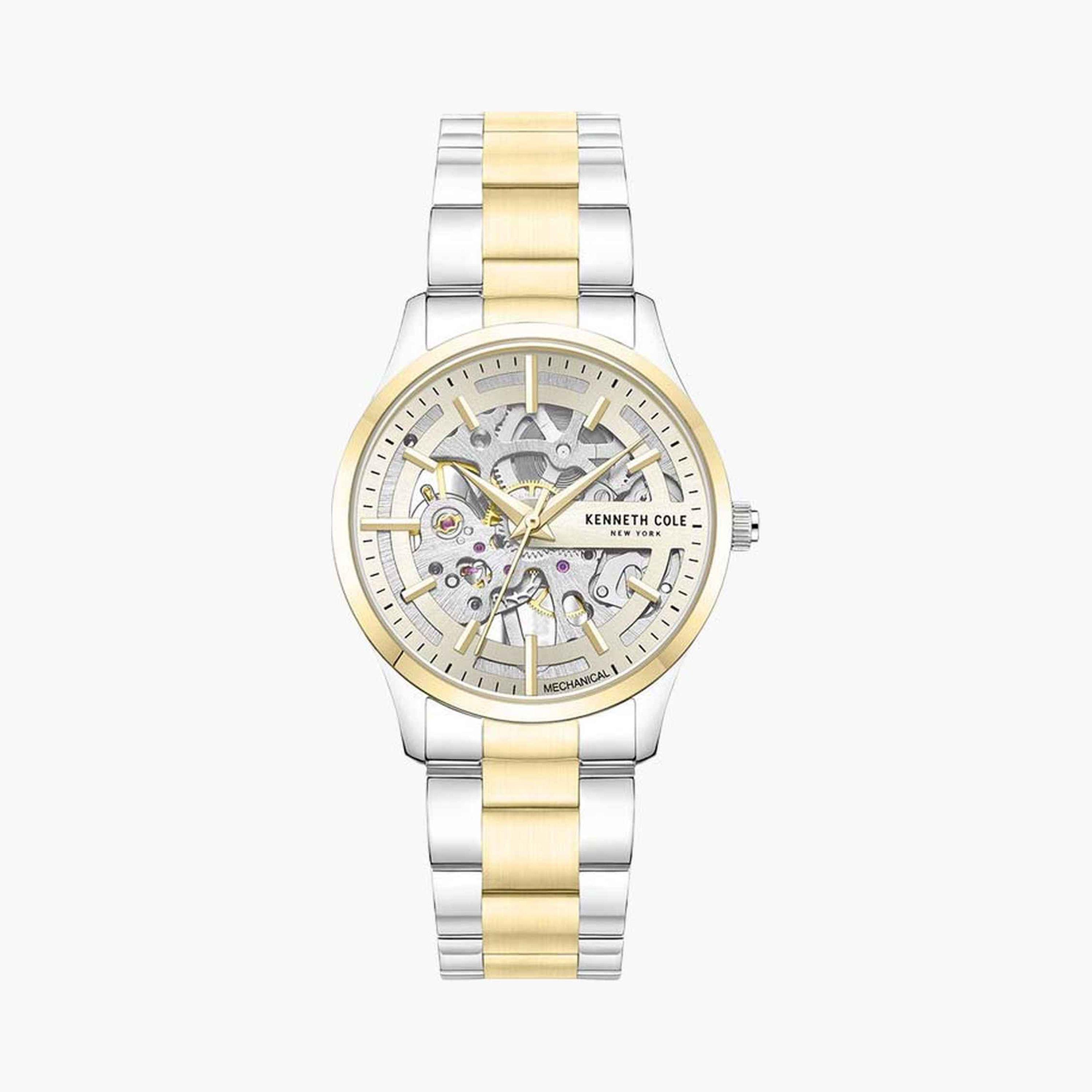 كينيث كول- ساعة  تناظرية  للنساء  سوار ستانلس ستيل   35 مم  لون فضي وذهبي | KCWLL0031505-women-watchesandjewellery-watches-image-1