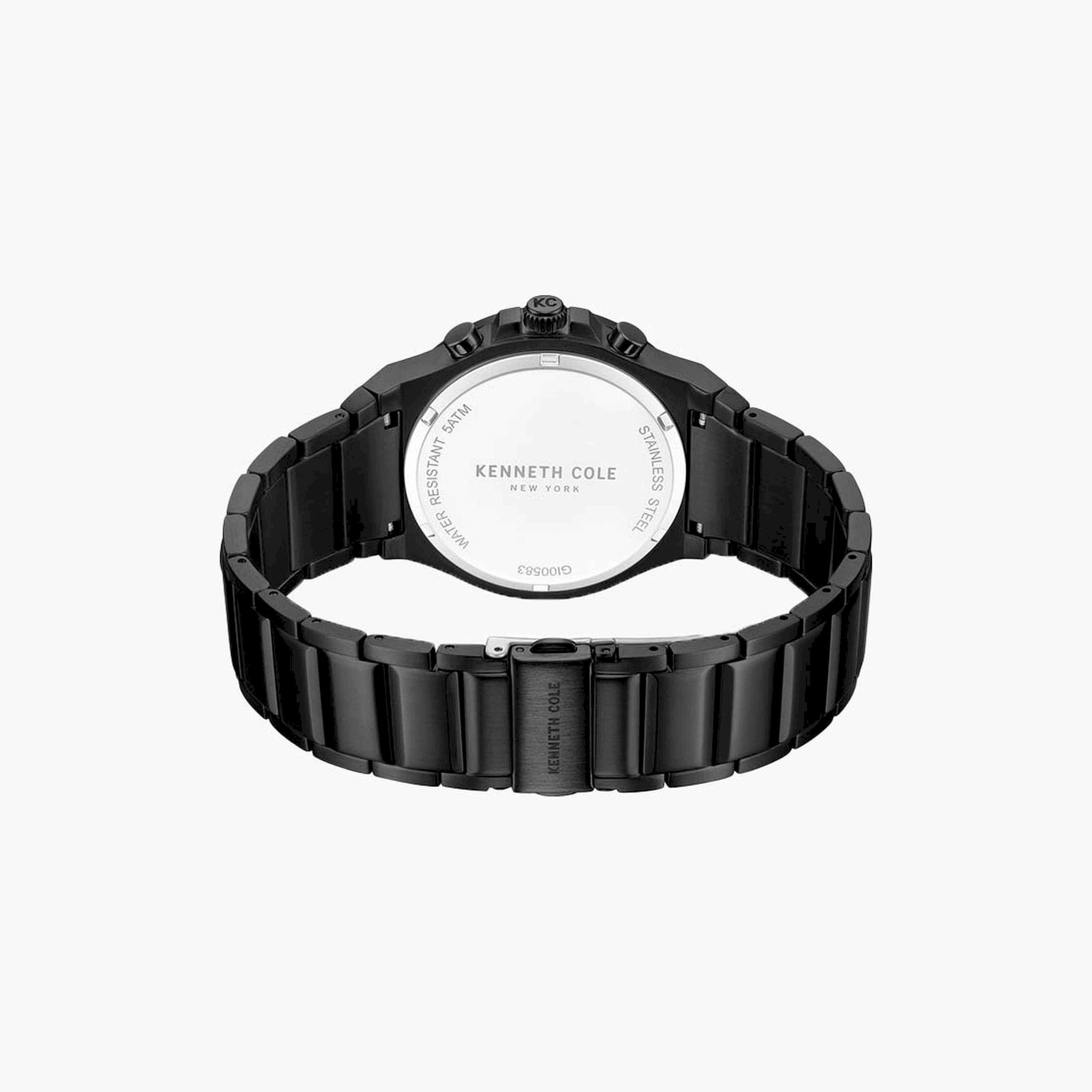 كينيث كول- ساعة  كرونوغراف  للرجال  سوار ستانلس ستيل   43 مم  لون أسود | KCWGI0058301-men-watchesandjewellery-watches-image-3