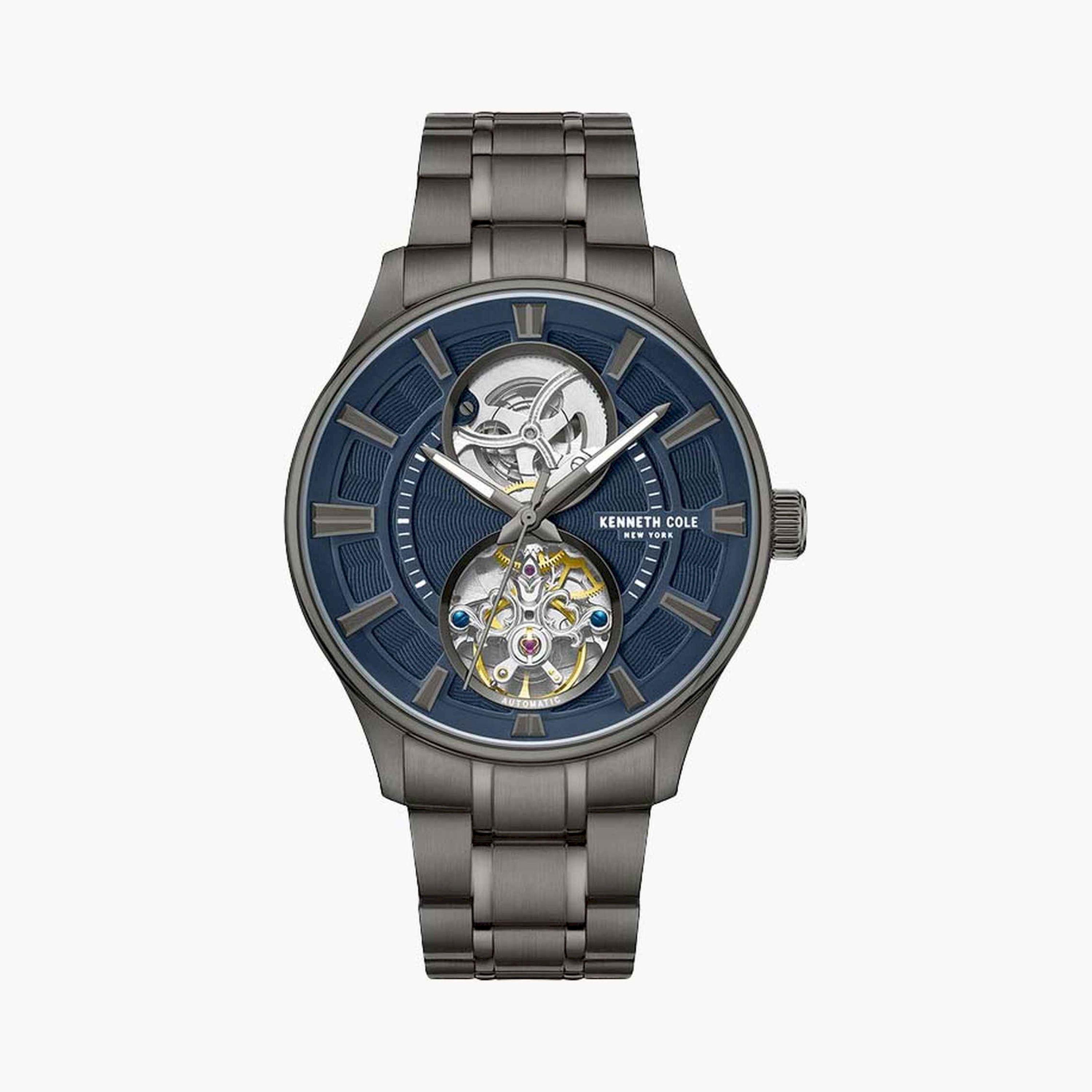 Kenneth Cole Men's 44 MM Gun Metal Automatic Stainless Steel Watch | KCWGY0049803-men-watchesandjewellery-watches-image-1