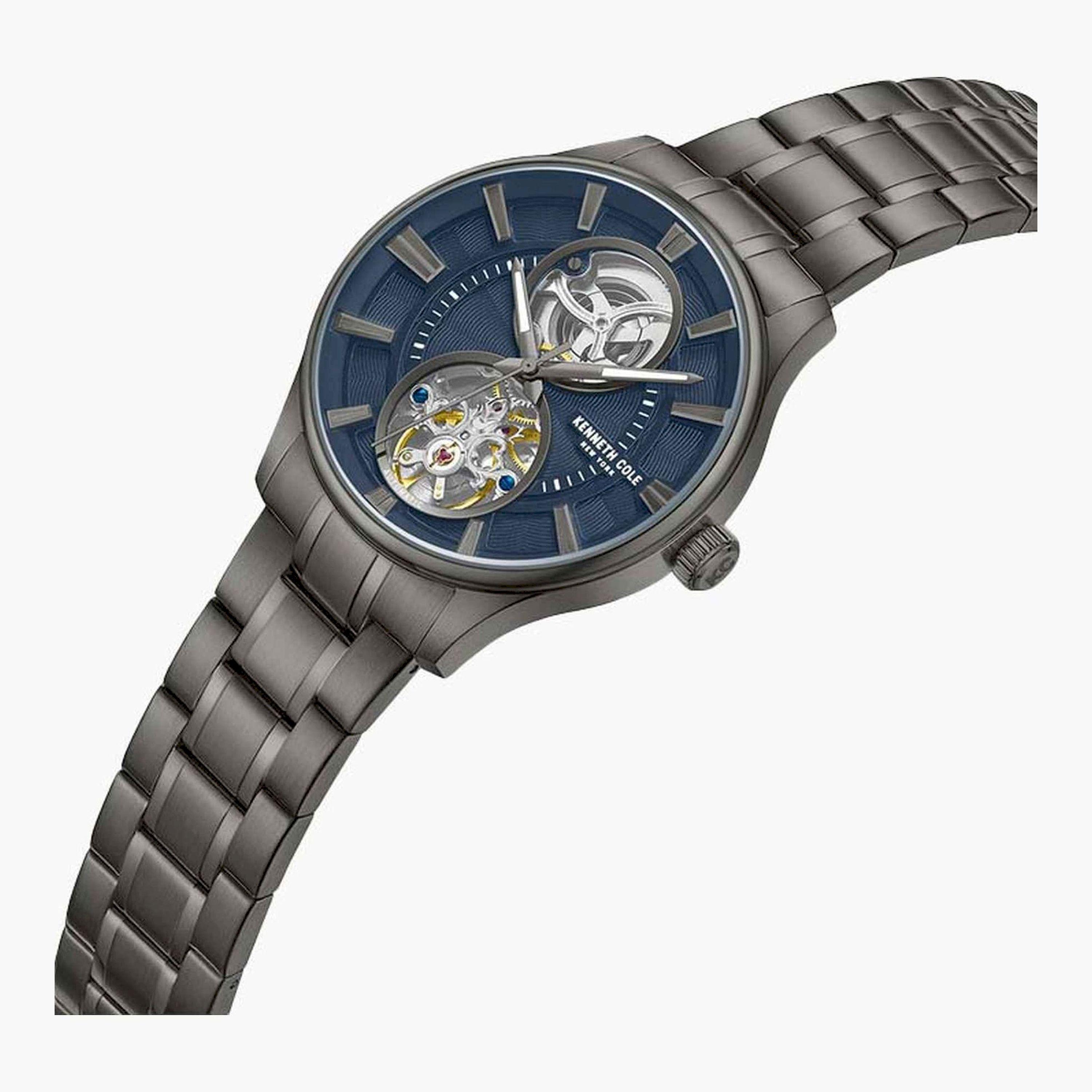 Kenneth Cole Men's 44 MM Gun Metal Automatic Stainless Steel Watch | KCWGY0049803-men-watchesandjewellery-watches-image-2