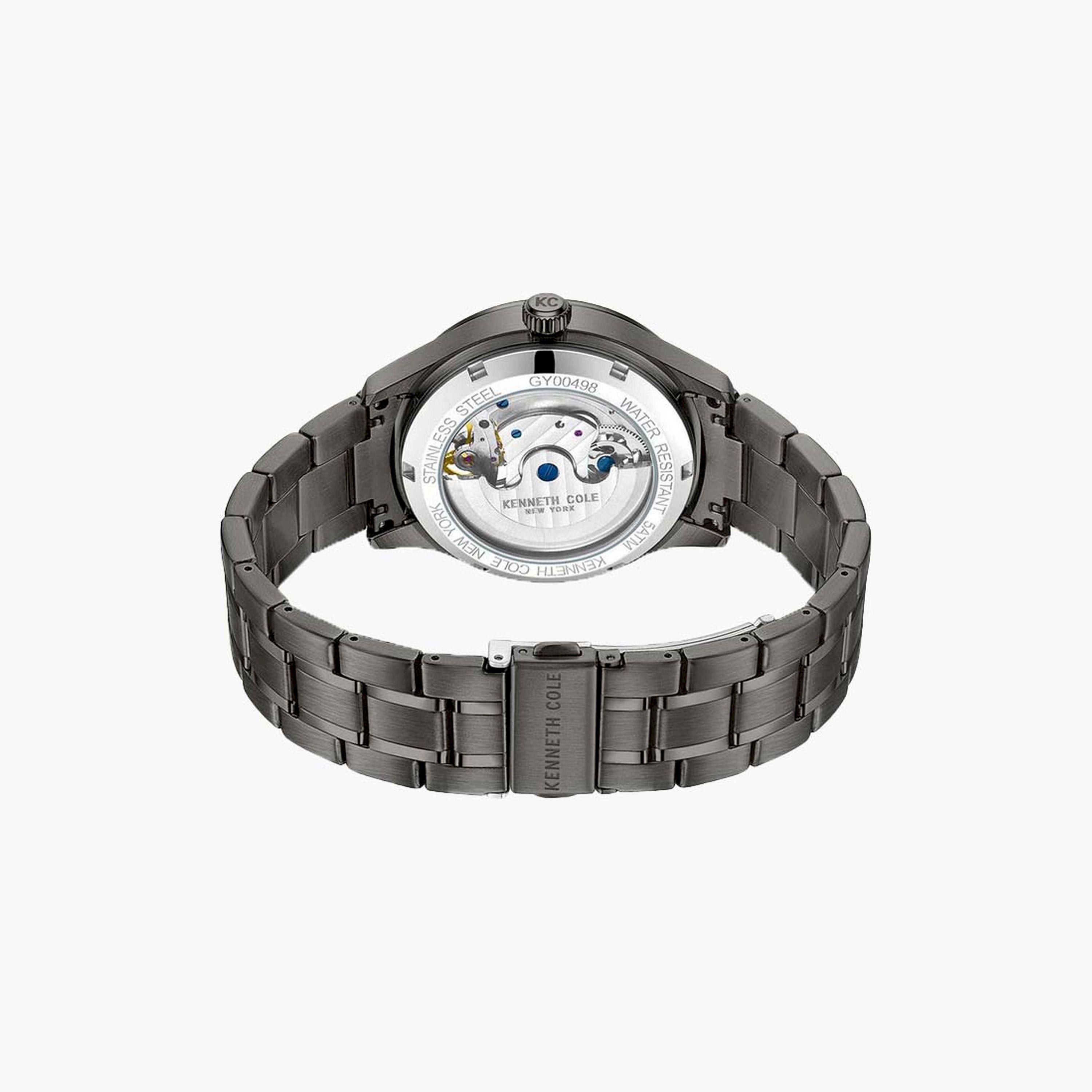 Kenneth Cole Men's 44 MM Gun Metal Automatic Stainless Steel Watch | KCWGY0049803-men-watchesandjewellery-watches-image-3