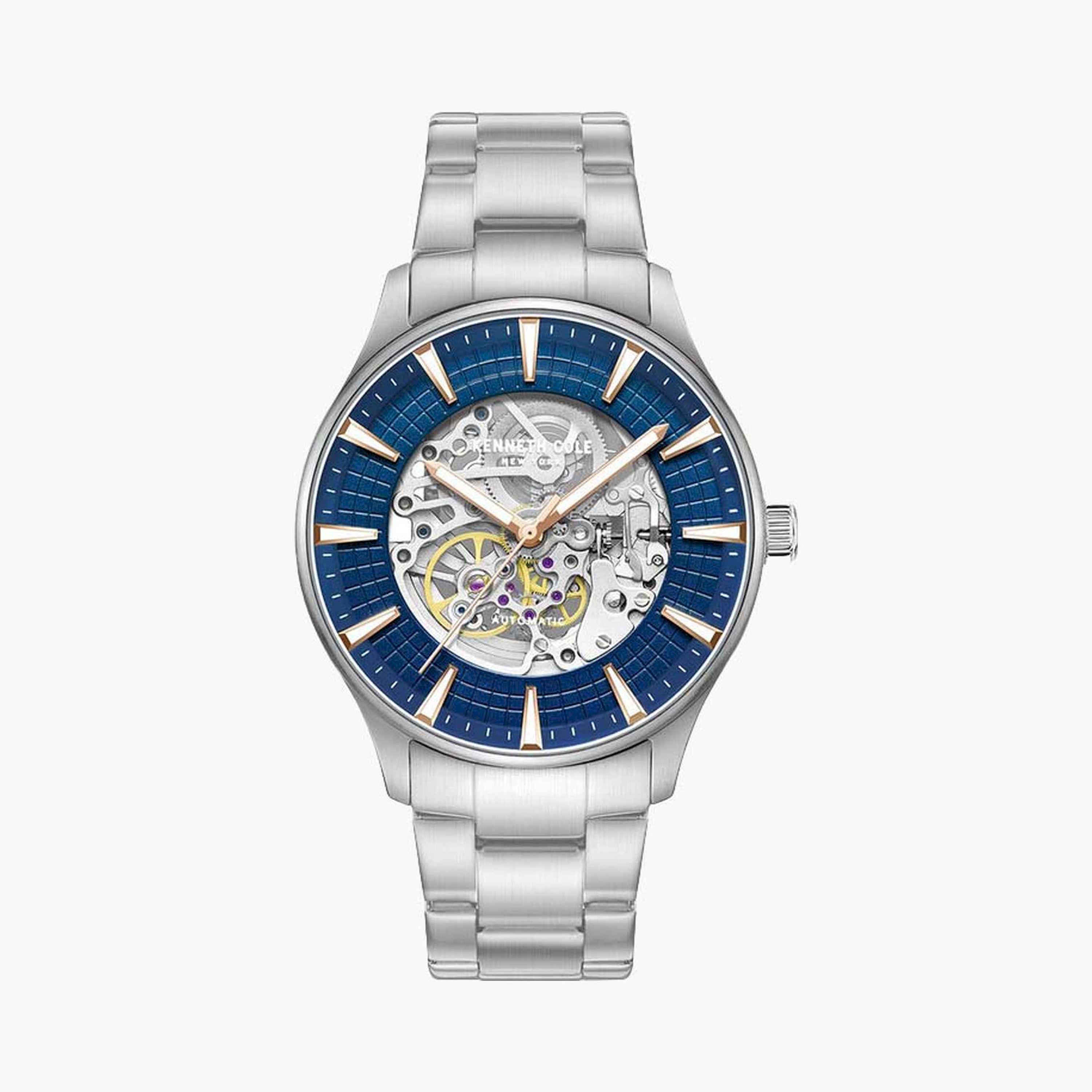 Kenneth Cole Men's 44 MM Silver Automatic Stainless Steel Watch | KCWGY0057903-men-watchesandjewellery-watches-image-1