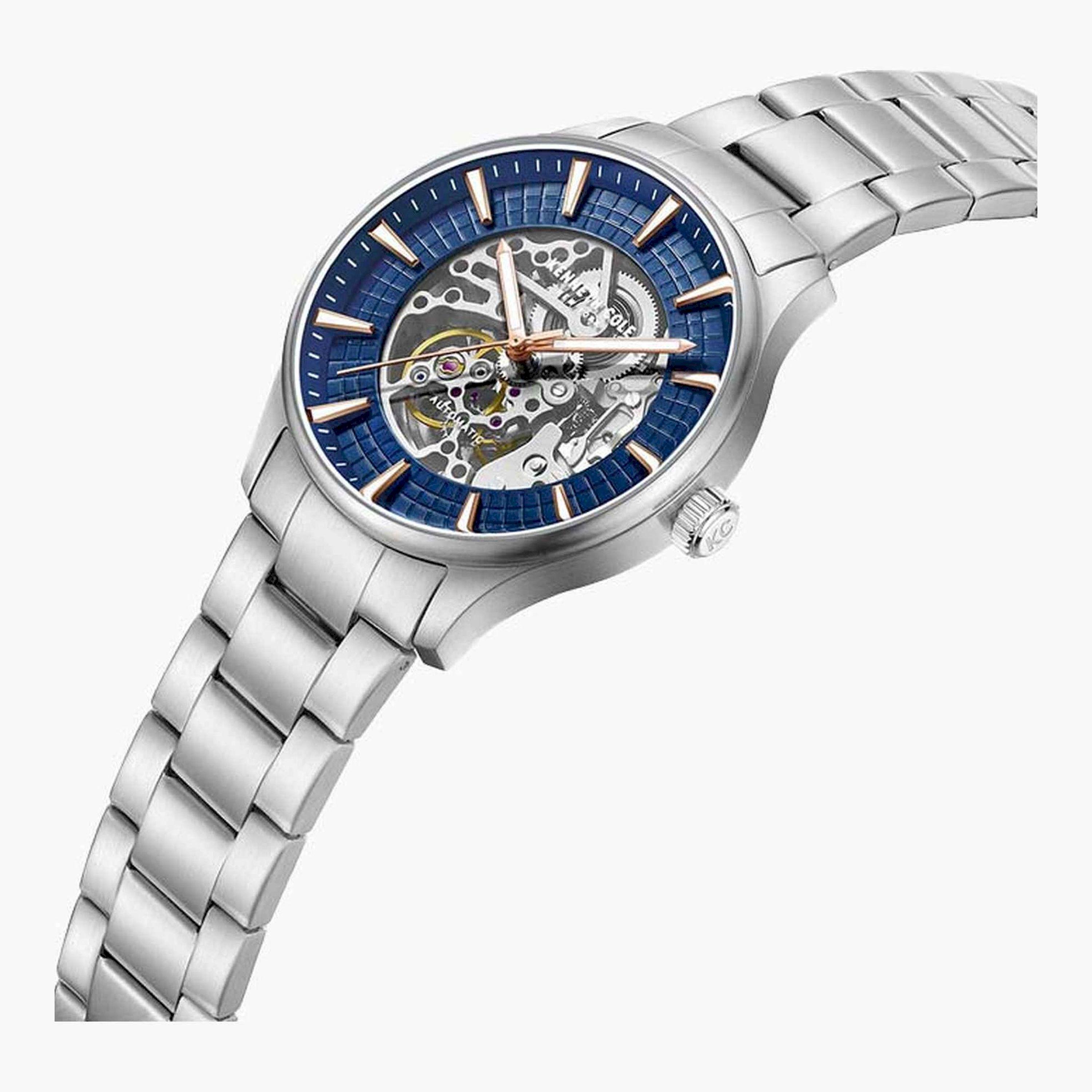 Kenneth Cole Men's 44 MM Silver Automatic Stainless Steel Watch | KCWGY0057903-men-watchesandjewellery-watches-image-2