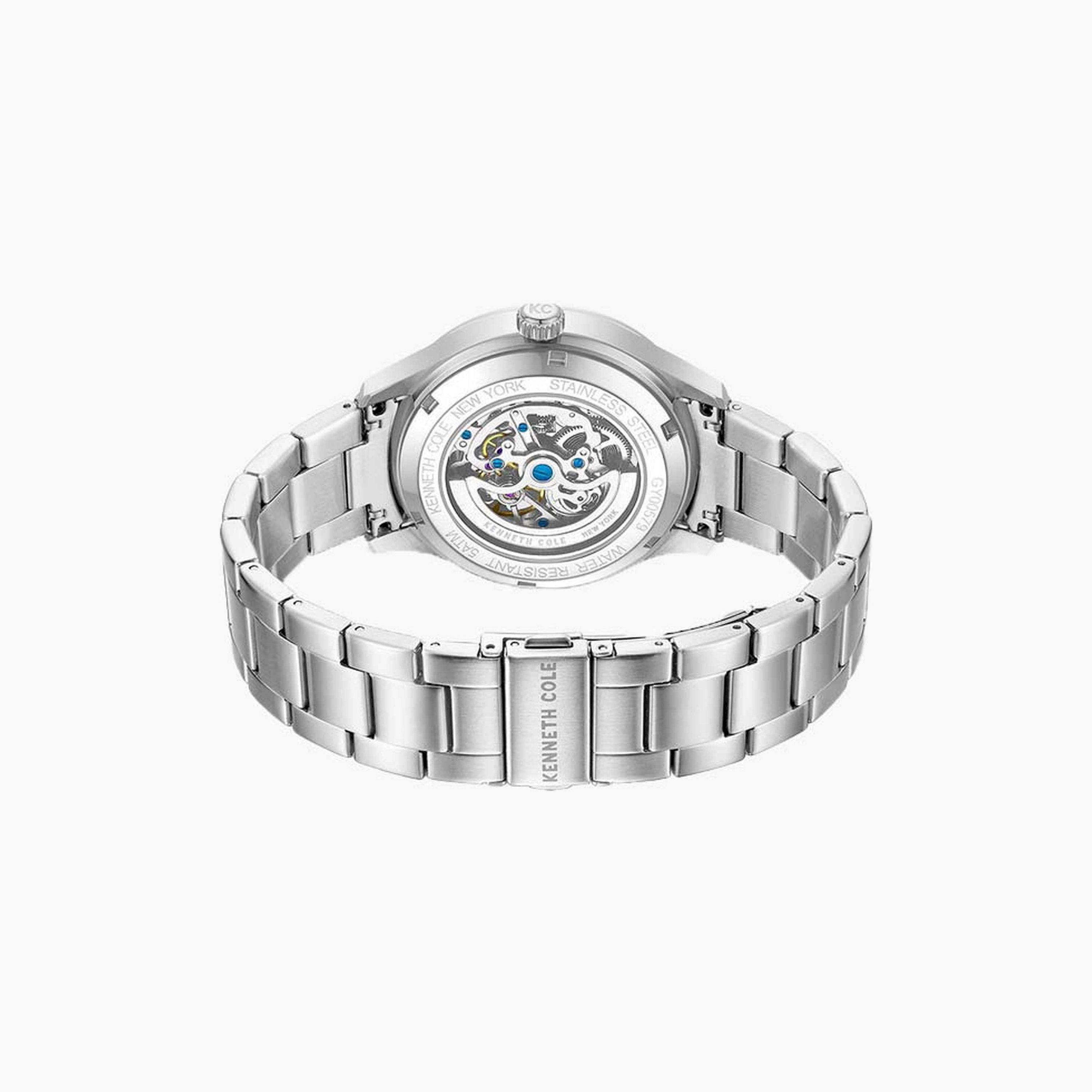 Kenneth Cole Men's 44 MM Silver Automatic Stainless Steel Watch | KCWGY0057903-men-watchesandjewellery-watches-image-3