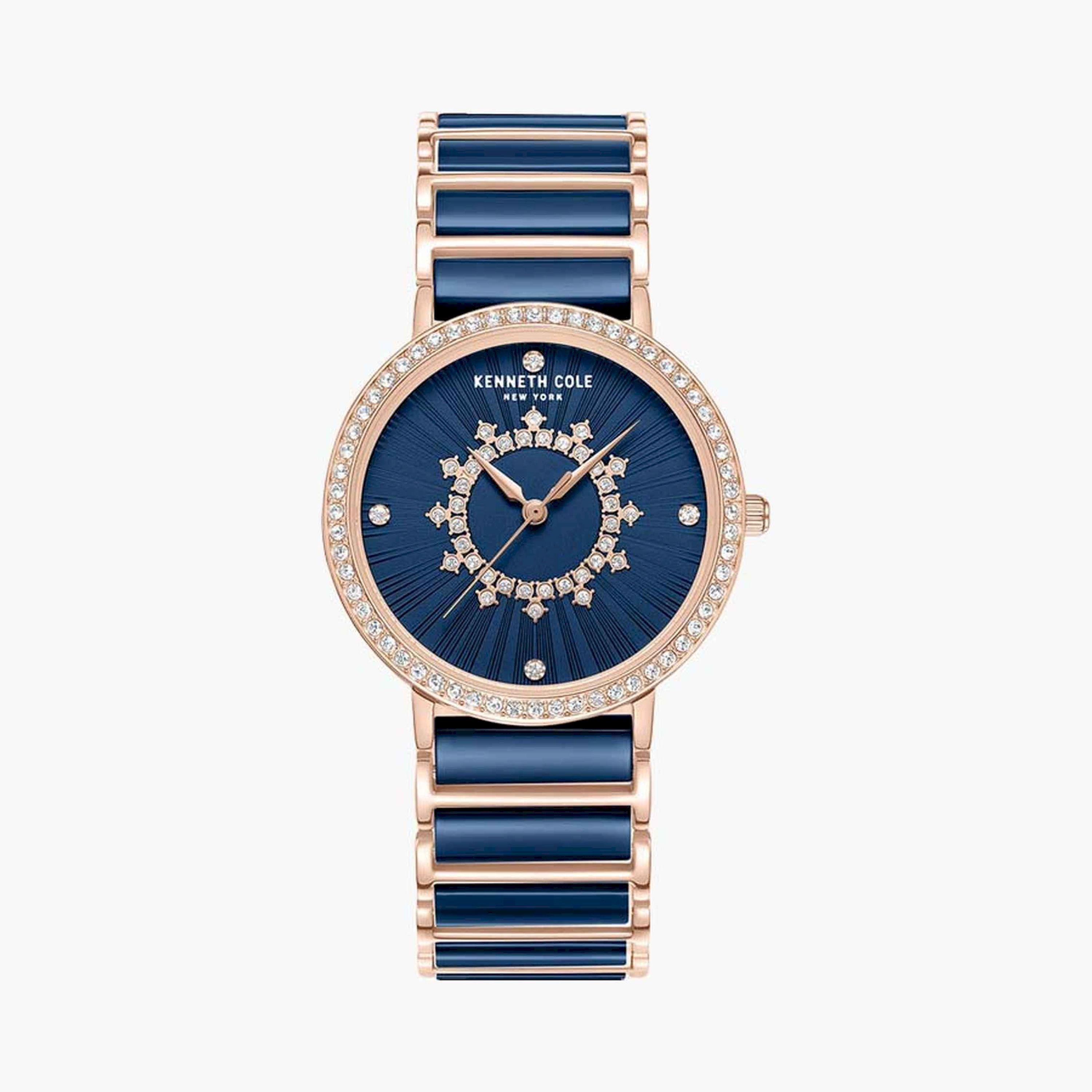 كينيث كول- ساعة  تناظرية  للنساء  سوار ستانلس ستيل   36 مم  لون أزرق | KCWLG0062602-women-watchesandjewellery-watches-image-1