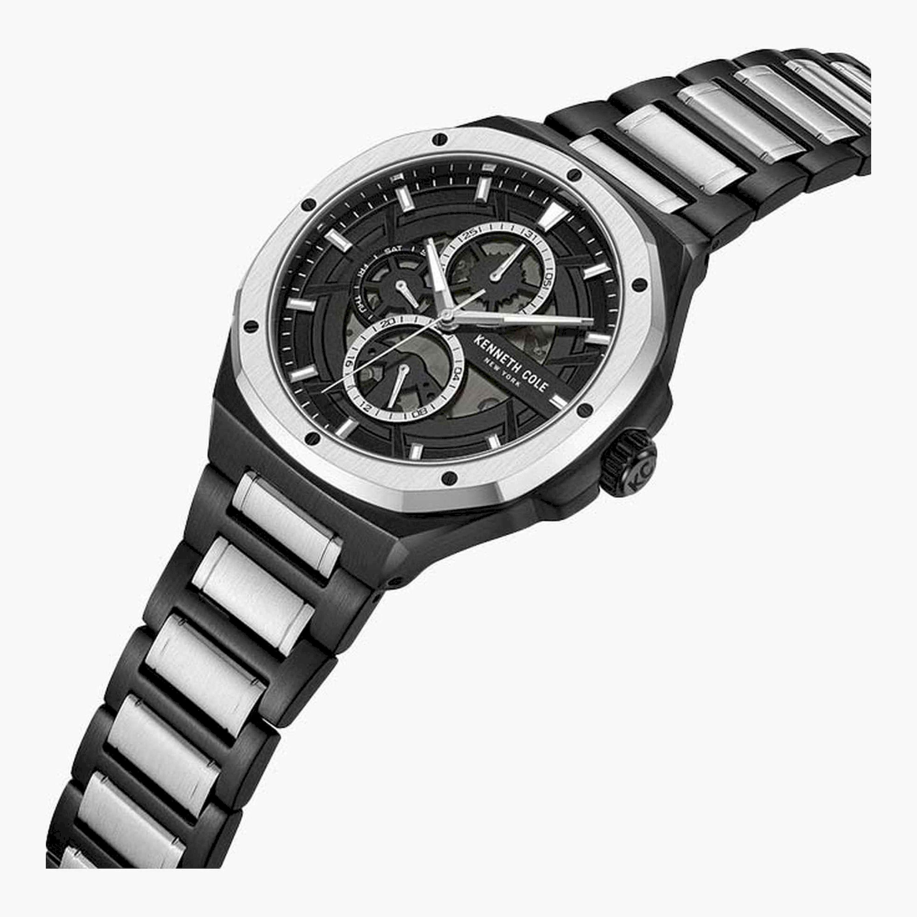 Kenneth Cole Men's 44 MM Black Chronograph Stainless Steel Watch | KCWGK0047203-men-watchesandjewellery-watches-image-2