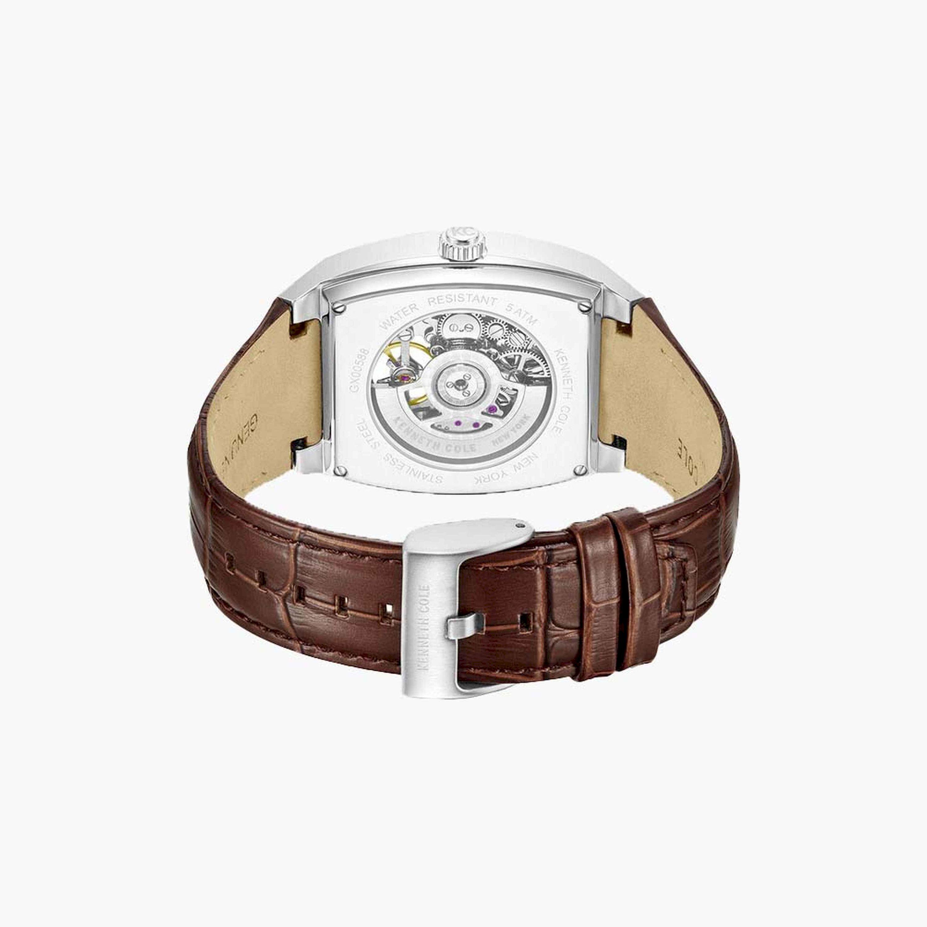 كينيث كول- ساعة  أتوماتيكية للرجال  سوار جلدي   40 مم  لون بني   | KCWGX0058801-men-watchesandjewellery-watches-image-3