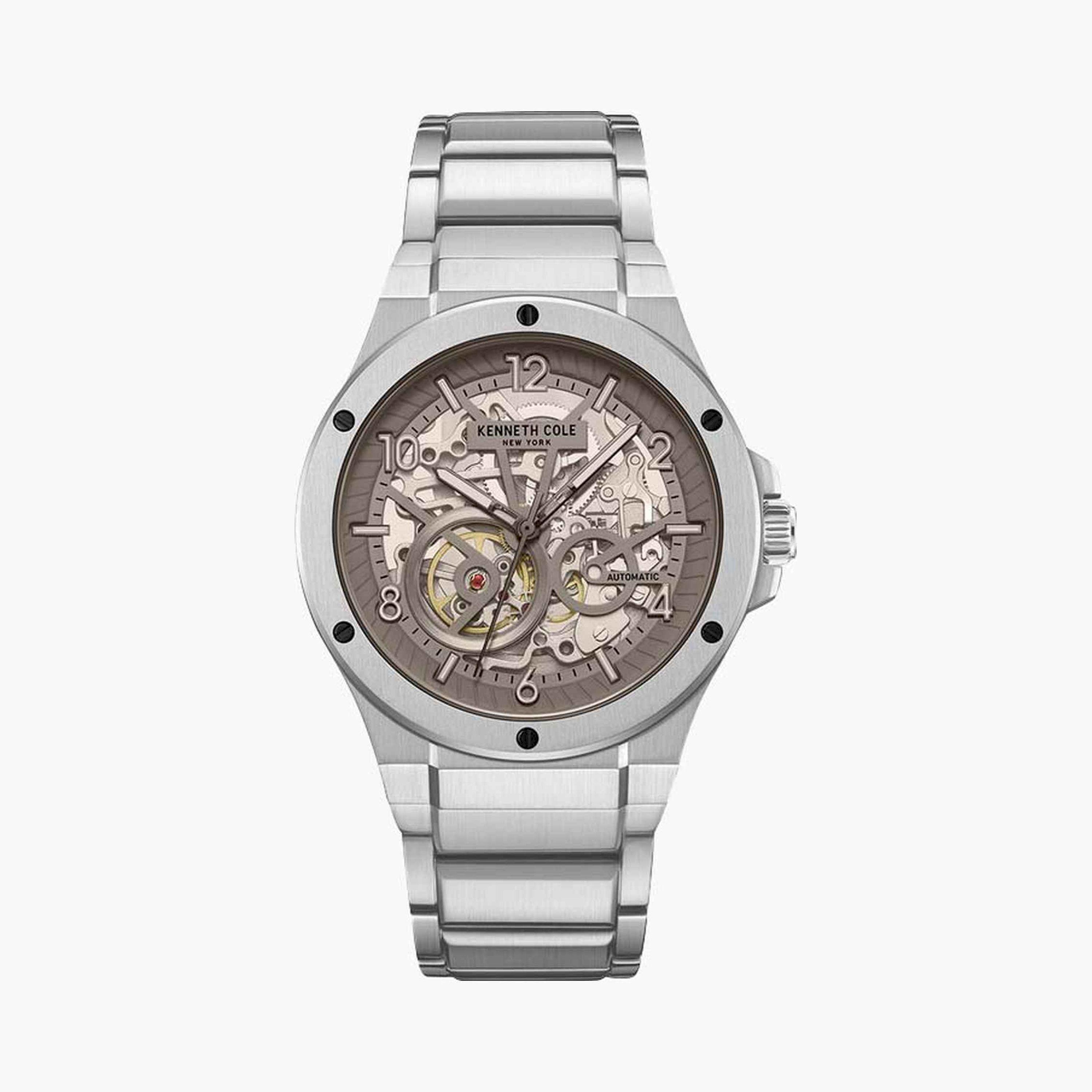 كينيث كول- ساعة  أتوماتيكية للرجال  سوار ستانلس ستيل   42 مم  لون فضي | KCWGY0063302-men-watchesandjewellery-watches-image-1