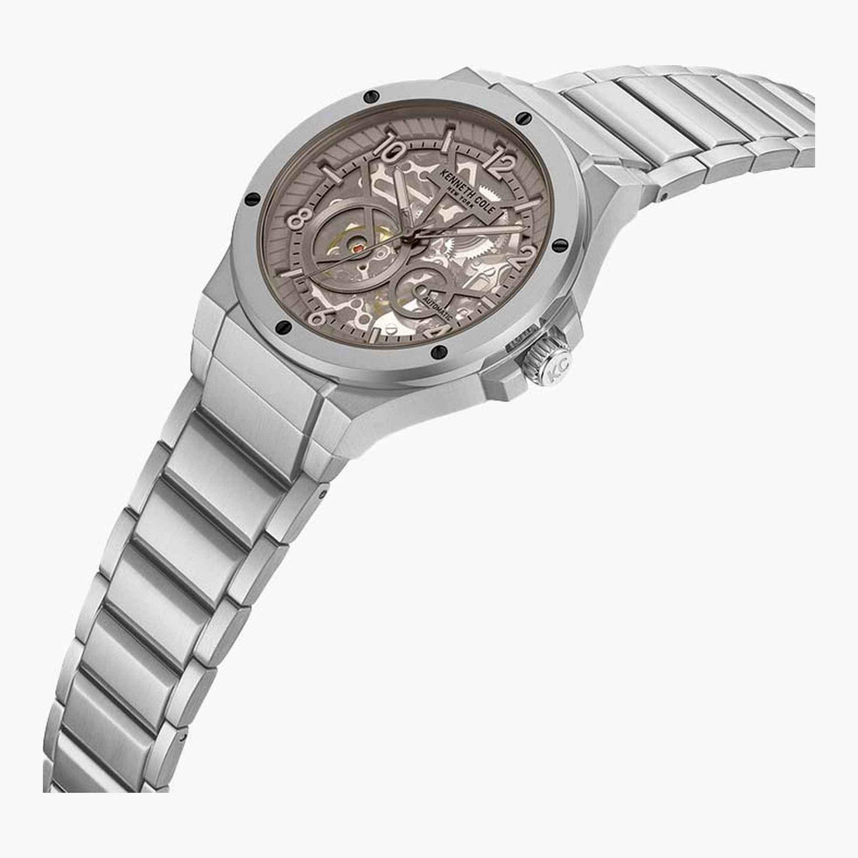 كينيث كول- ساعة  أتوماتيكية للرجال  سوار ستانلس ستيل   42 مم  لون فضي | KCWGY0063302-men-watchesandjewellery-watches-image-2