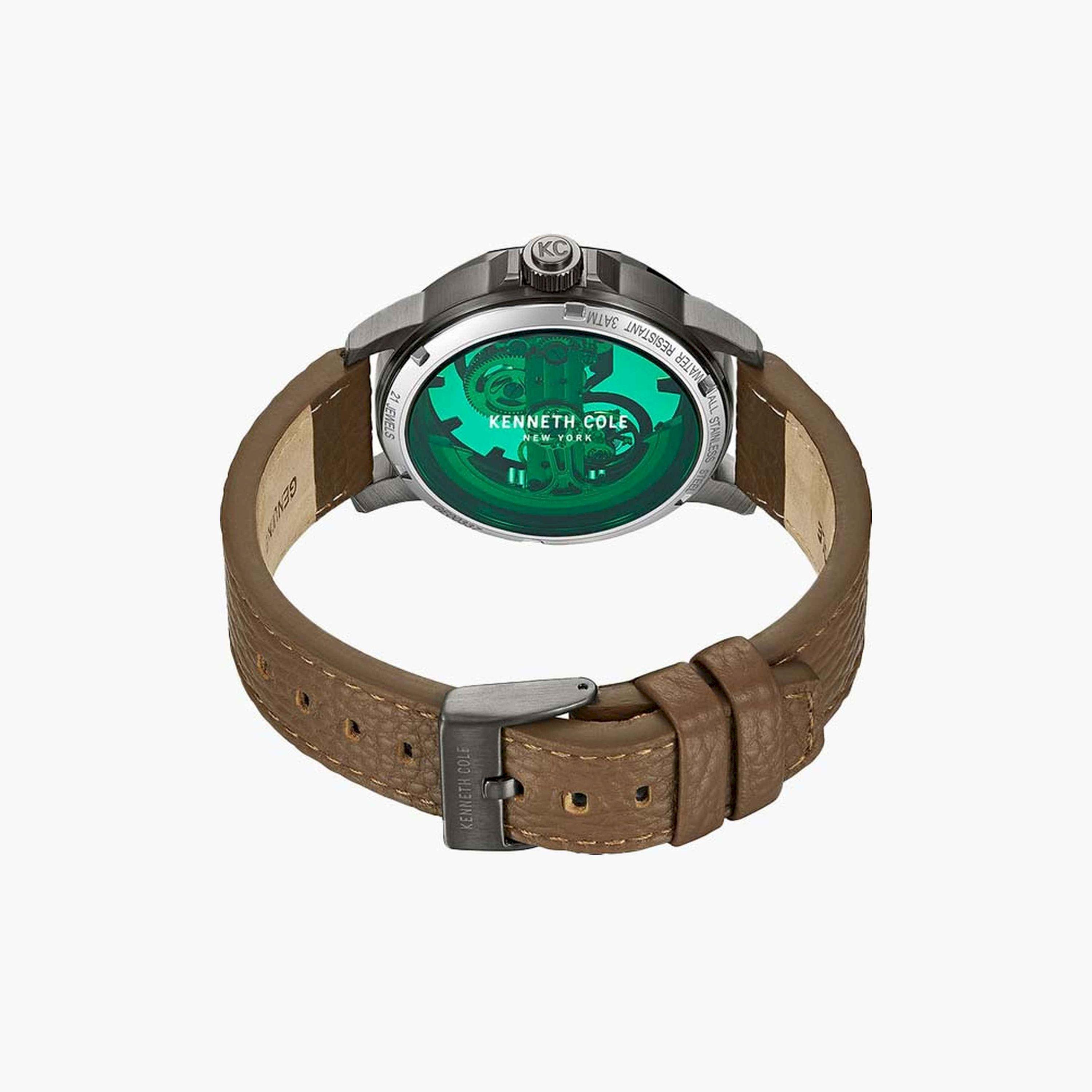 كينيث كول- ساعة  أتوماتيكية للرجال  سوار جلدي   44 مم  لون بني   | KCWGE0033701-men-watchesandjewellery-watches-image-3