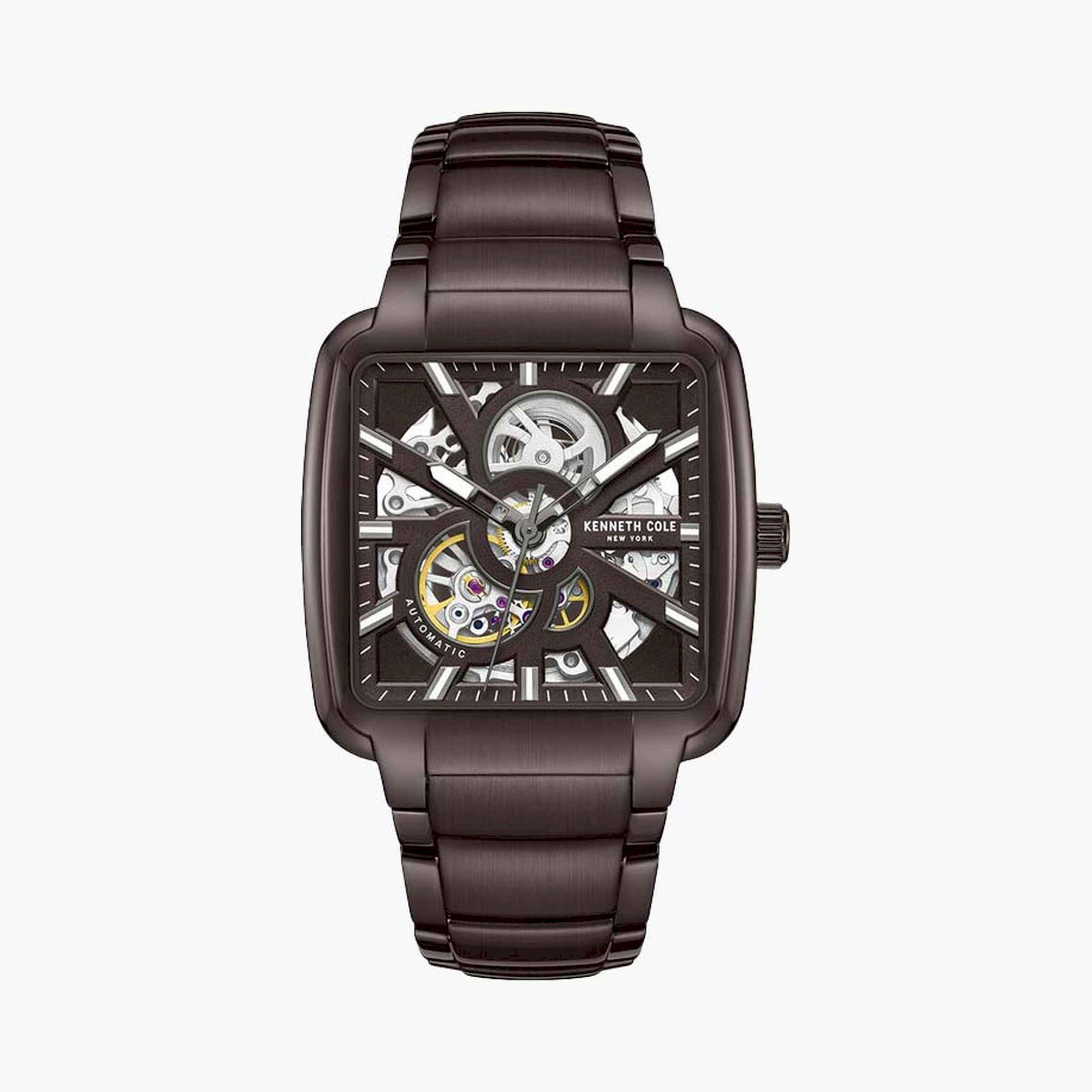 Kenneth Cole Men's 40 MM Brown Automatic Stainless Steel Watch | KCWGY0046501-men-watchesandjewellery-watches-image-1
