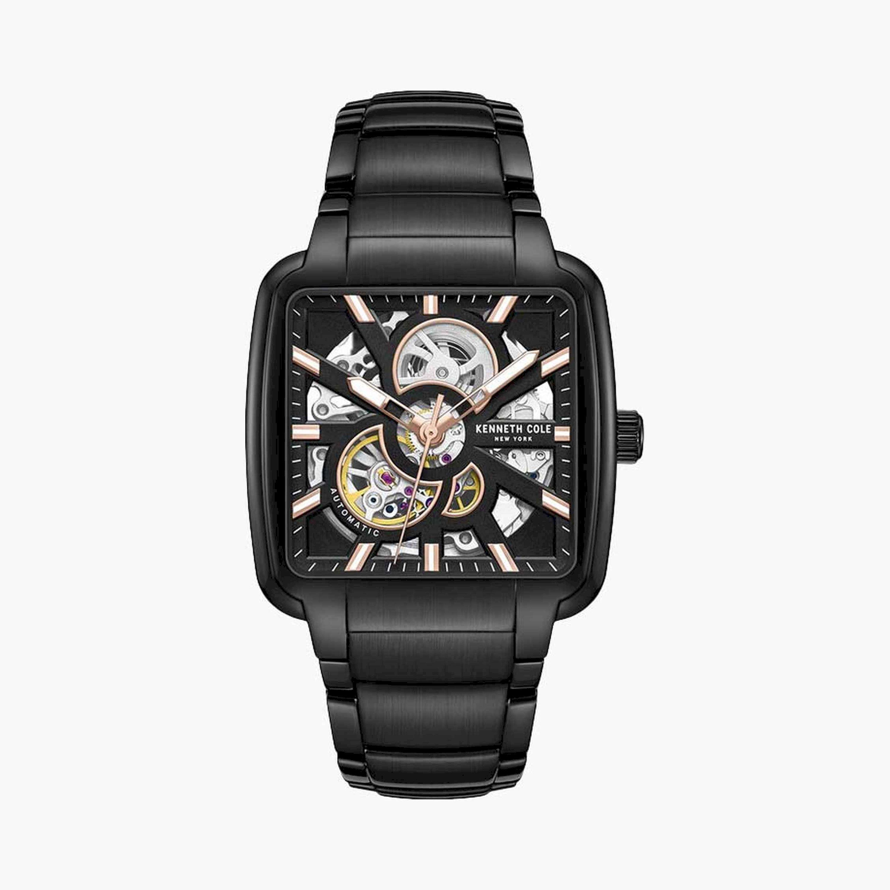 كينيث كول- ساعة  أتوماتيكية للرجال  سوار ستانلس ستيل   40 مم  لون أسود | KCWGY0046503-men-watchesandjewellery-watches-image-1
