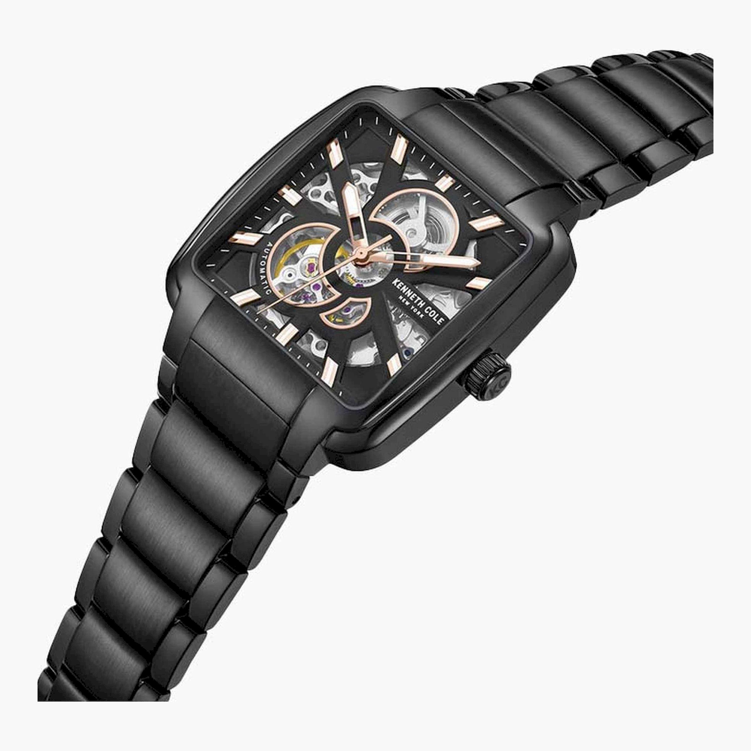 كينيث كول- ساعة  أتوماتيكية للرجال  سوار ستانلس ستيل   40 مم  لون أسود | KCWGY0046503-men-watchesandjewellery-watches-image-2