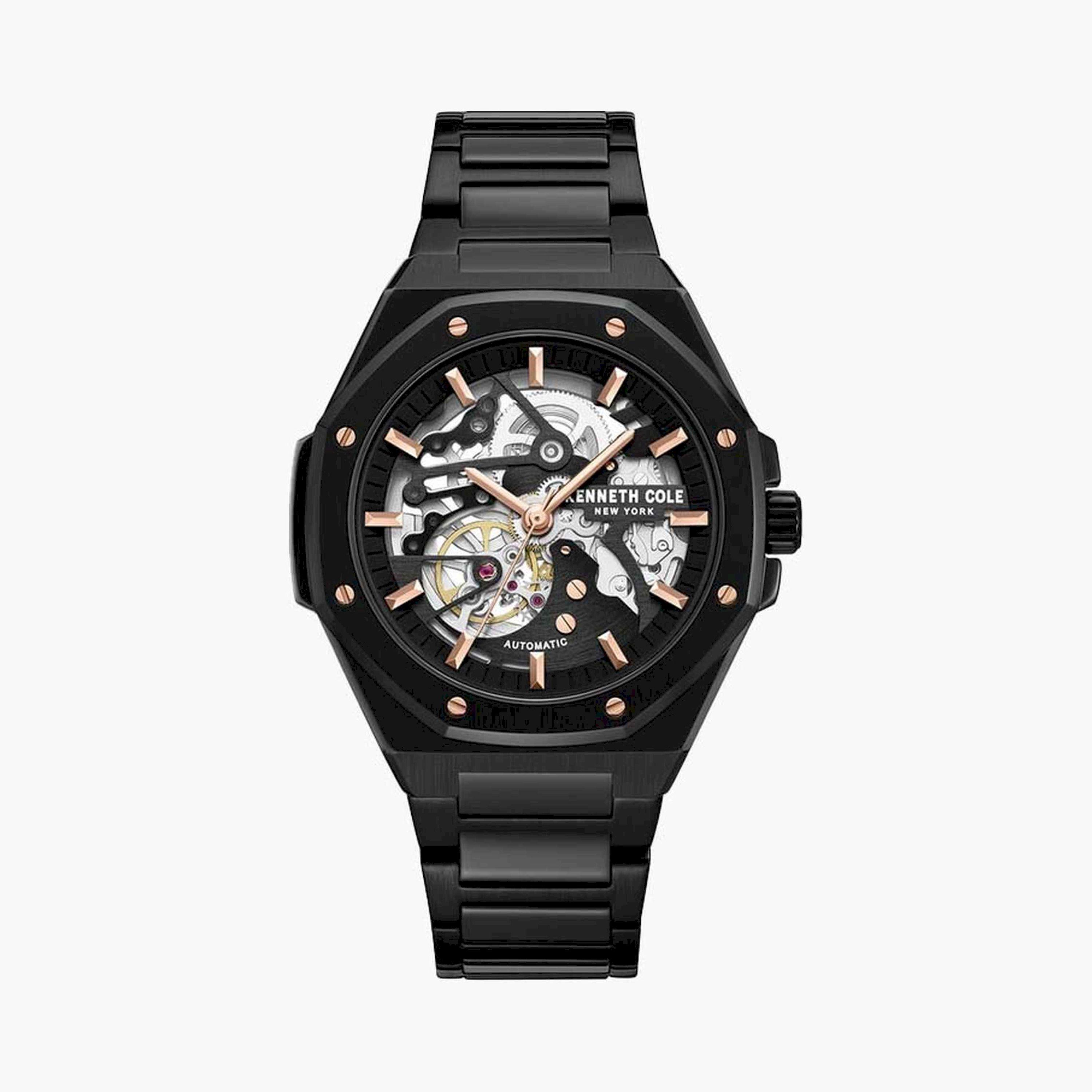 كينيث كول- ساعة  أتوماتيكية للرجال  سوار ستانلس ستيل   42 مم  لون أسود | KCWGY0058902-men-watchesandjewellery-watches-image-1