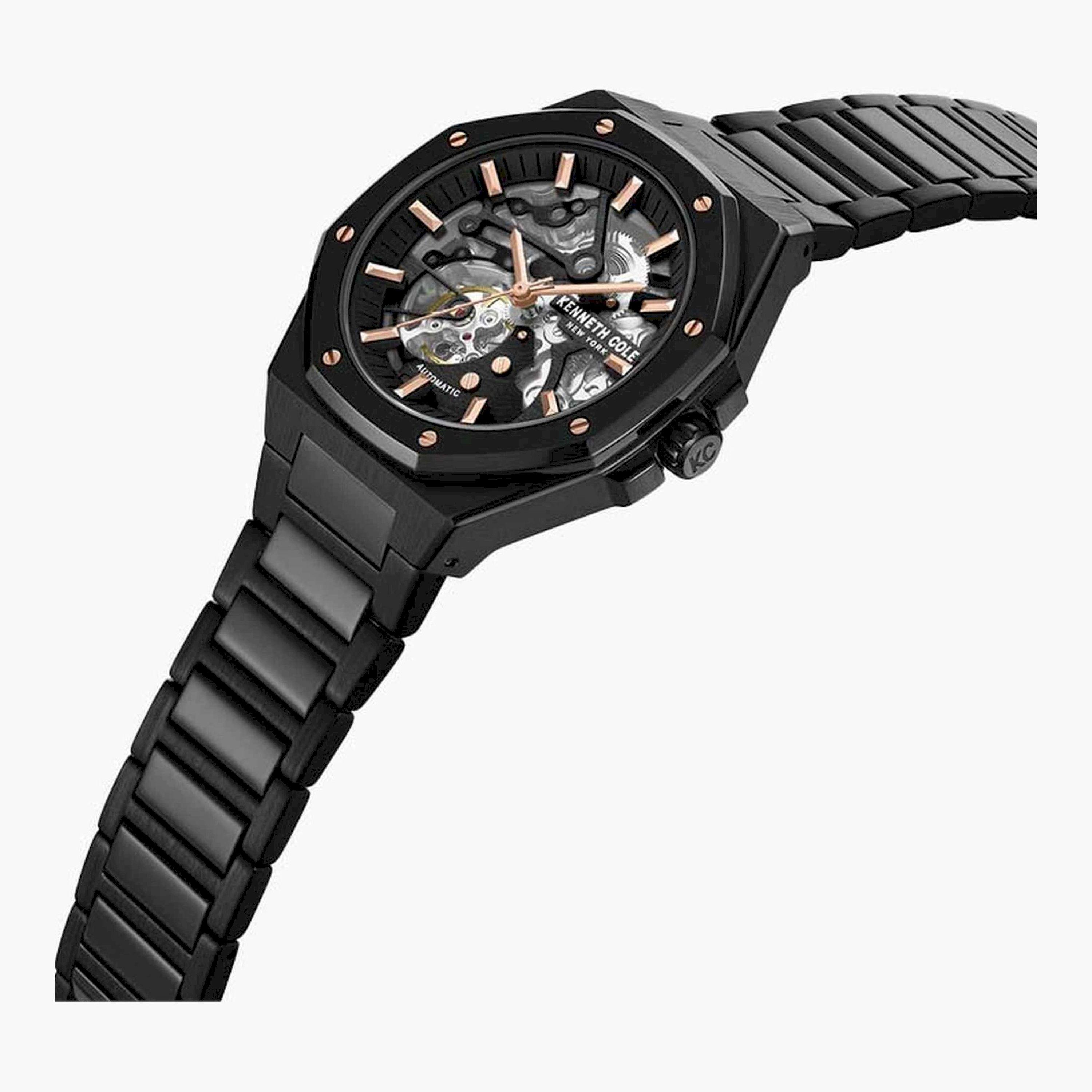 كينيث كول- ساعة  أتوماتيكية للرجال  سوار ستانلس ستيل   42 مم  لون أسود | KCWGY0058902-men-watchesandjewellery-watches-image-2