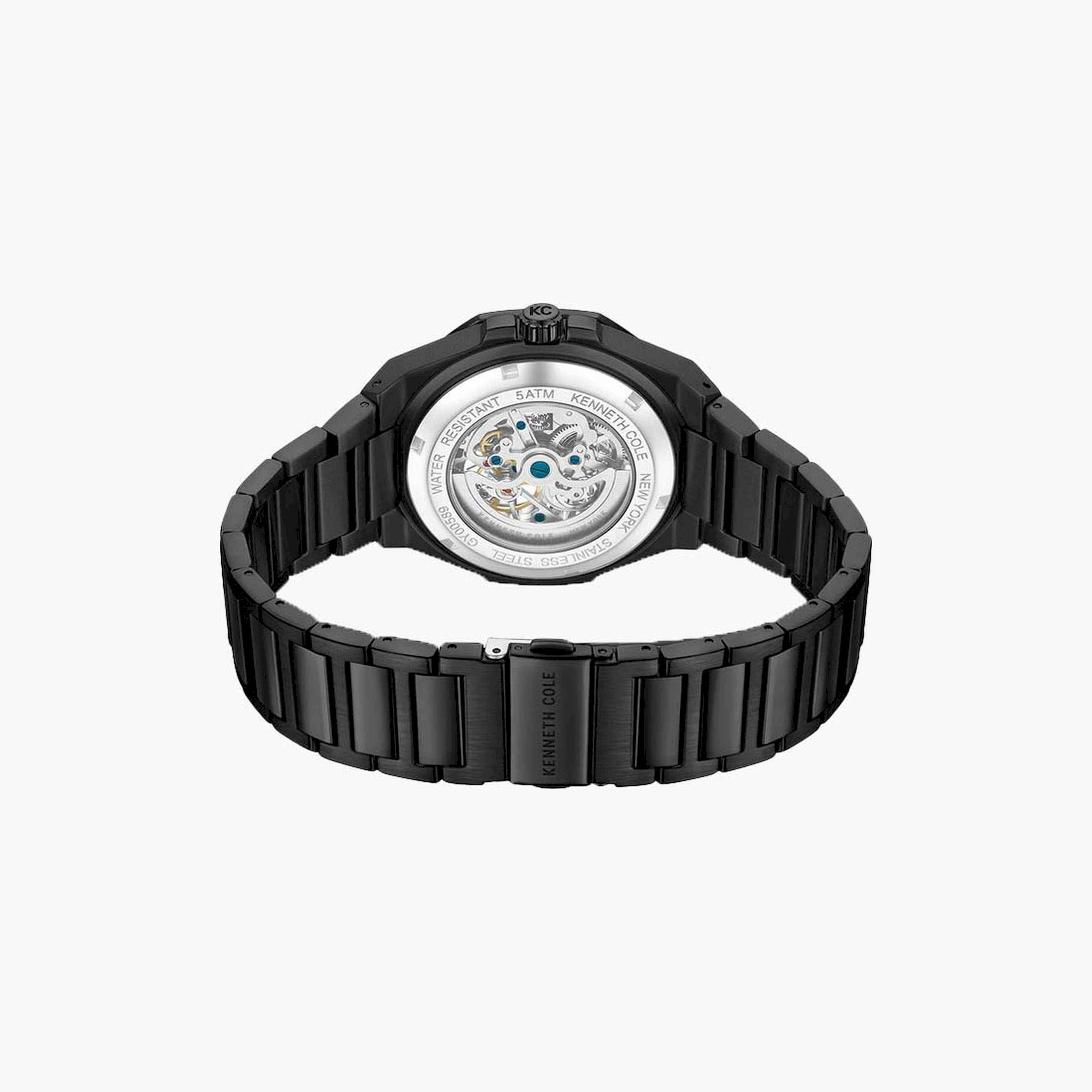 كينيث كول- ساعة  أتوماتيكية للرجال  سوار ستانلس ستيل   42 مم  لون أسود | KCWGY0058902-men-watchesandjewellery-watches-image-3