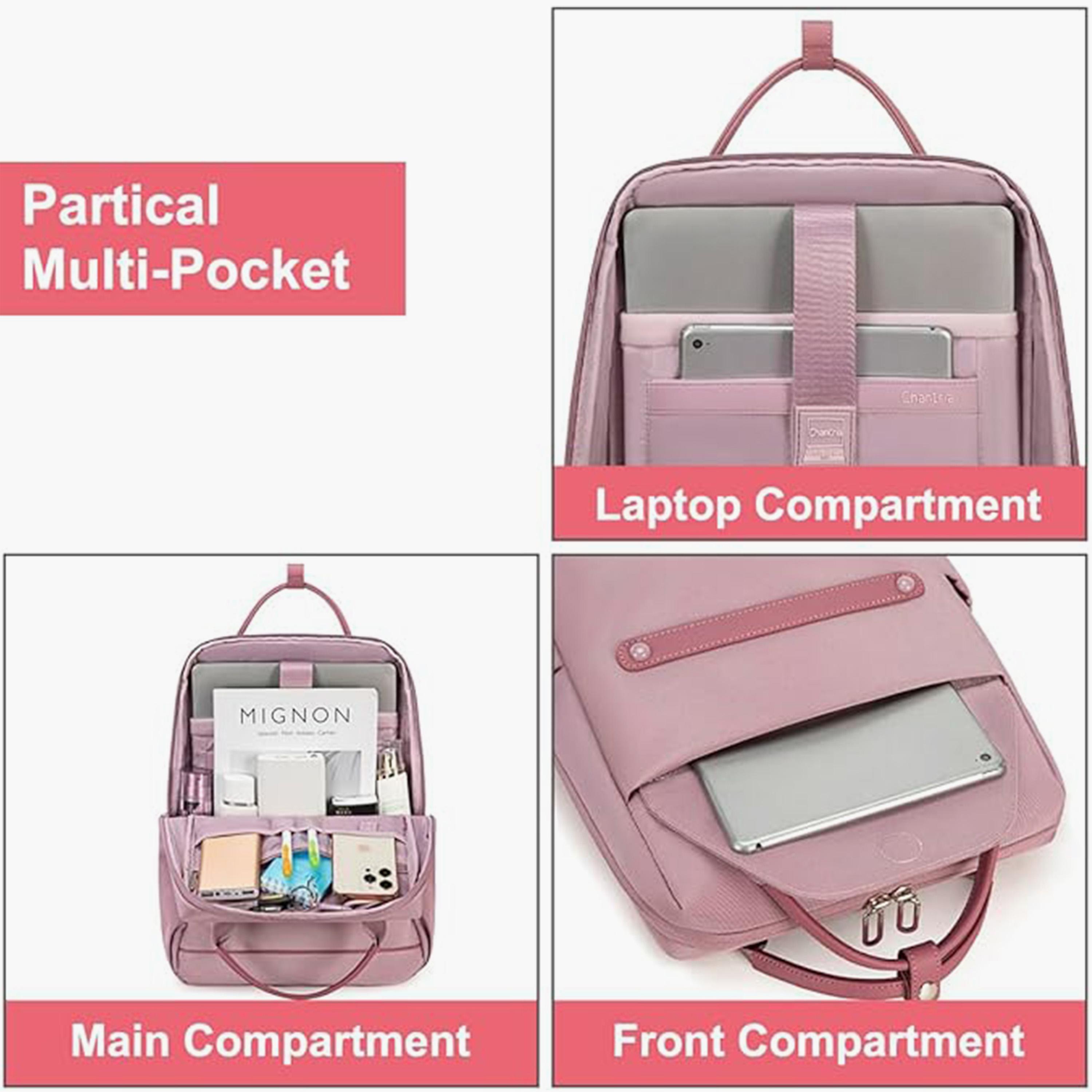 Chantria 15.7 Inches Backpack Polyester Trendy, Comfortable Design | CB00618-women-bagsandwallets-backpacks-image-3