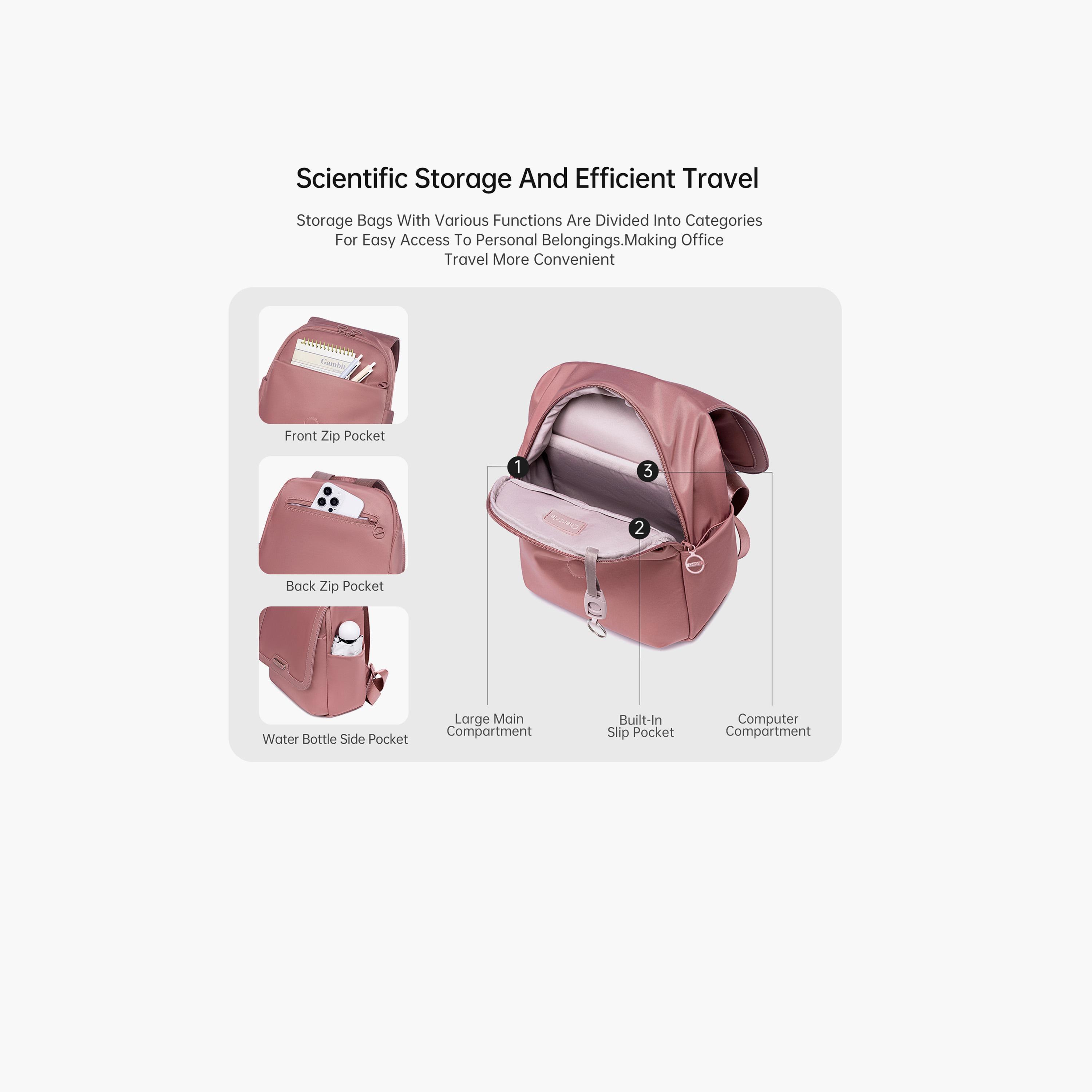 شانتريا- شنطة ظهر نايلون 11.8 إنش مع قفل سهل | CB00621-women-bagsandwallets-backpacks-image-4