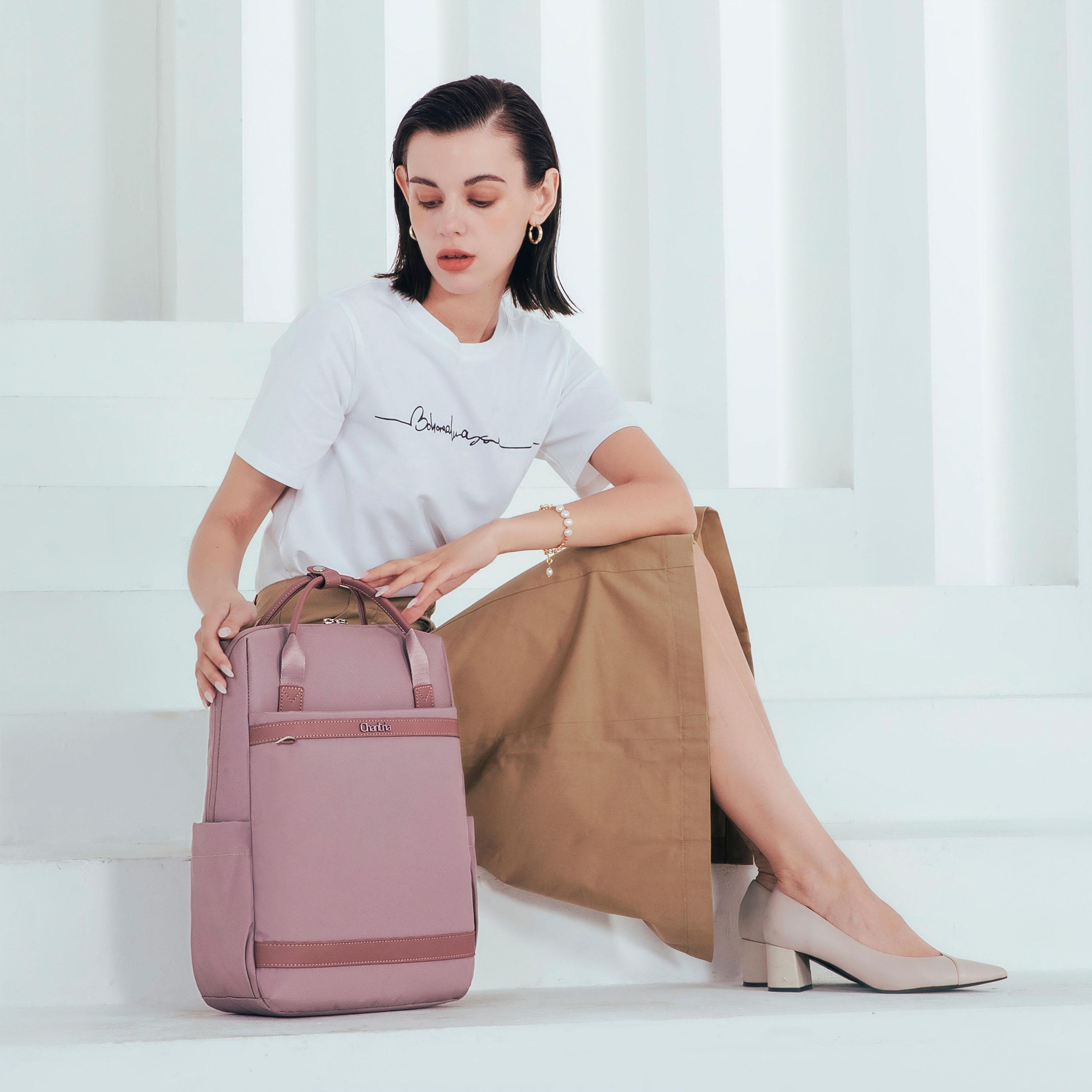 Chantria 15.7 Inches Backpack Polyester Textured design | CB00639-women-bagsandwallets-backpacks-image-5