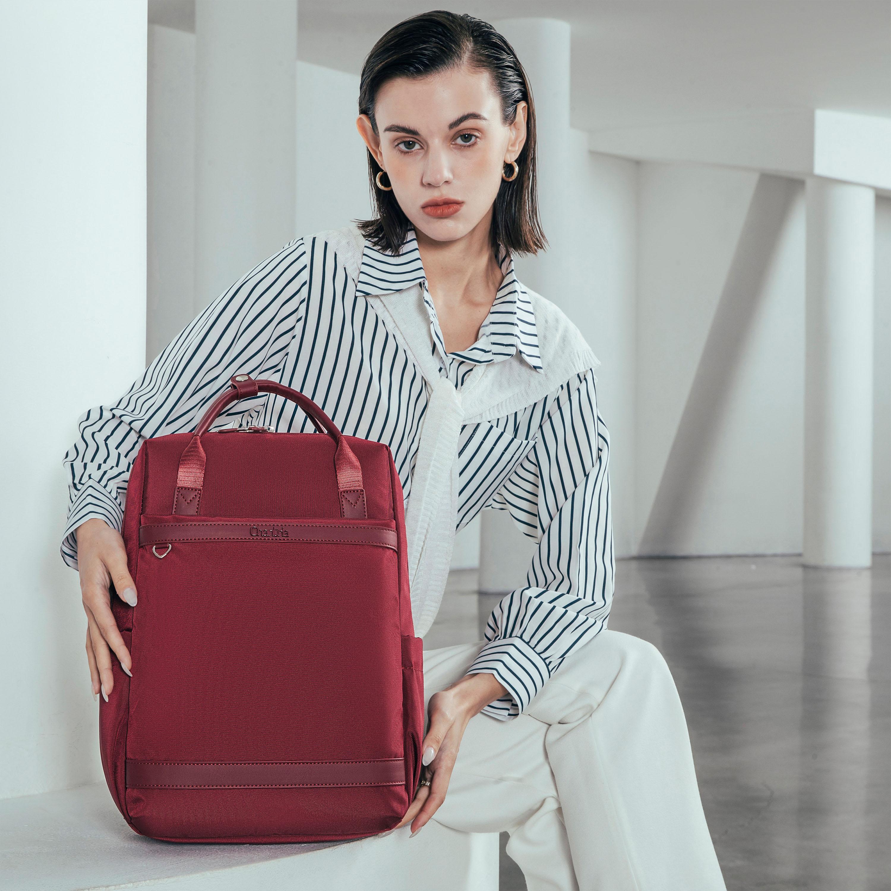 Chantria 15.7 Inches Backpack Polyester Textured design | CB00639-women-bagsandwallets-backpacks-image-5