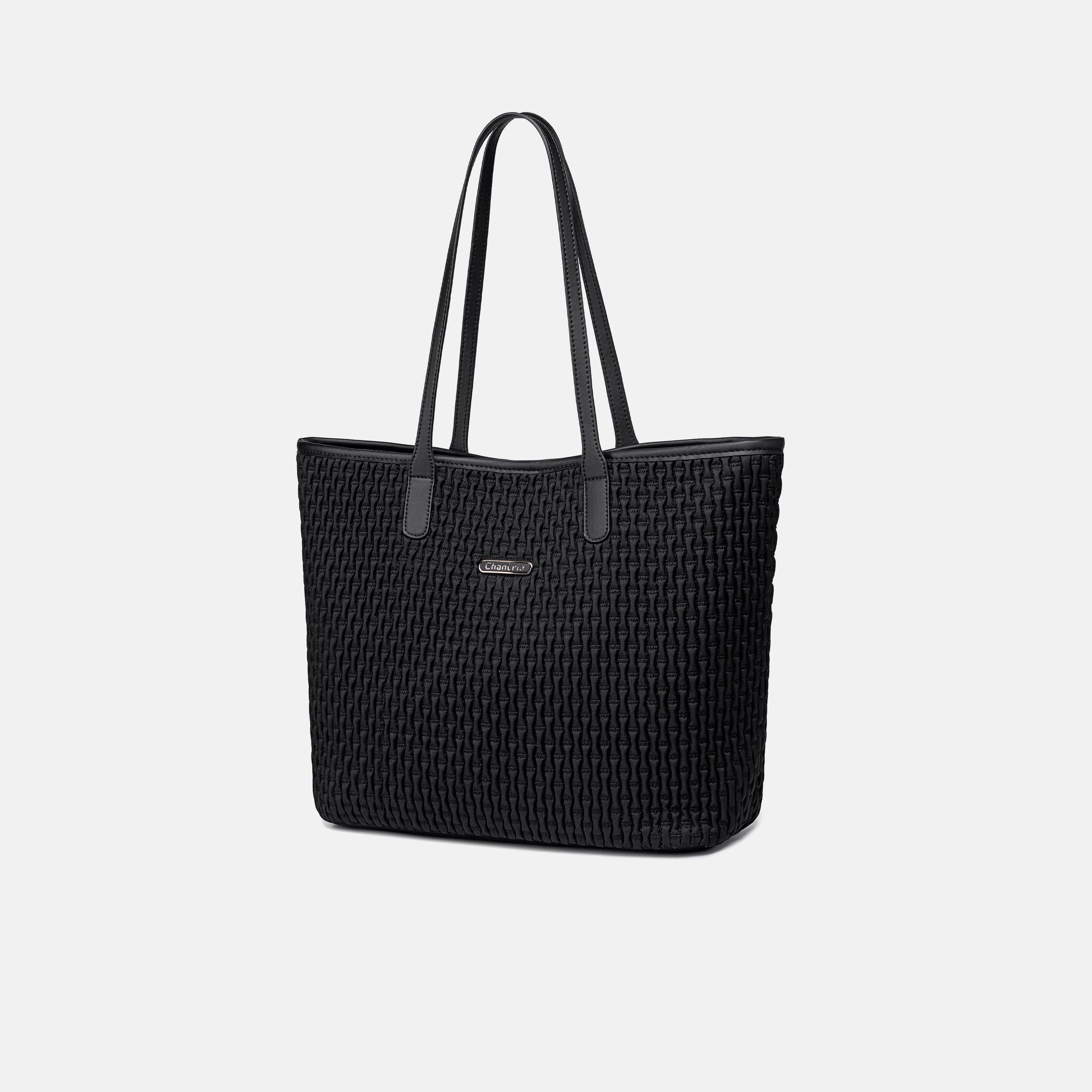 Chantria Textured Double-Handle Tote Bag with Magnetic closure | CB00801-women-bagsandwallets-handbags-image-1
