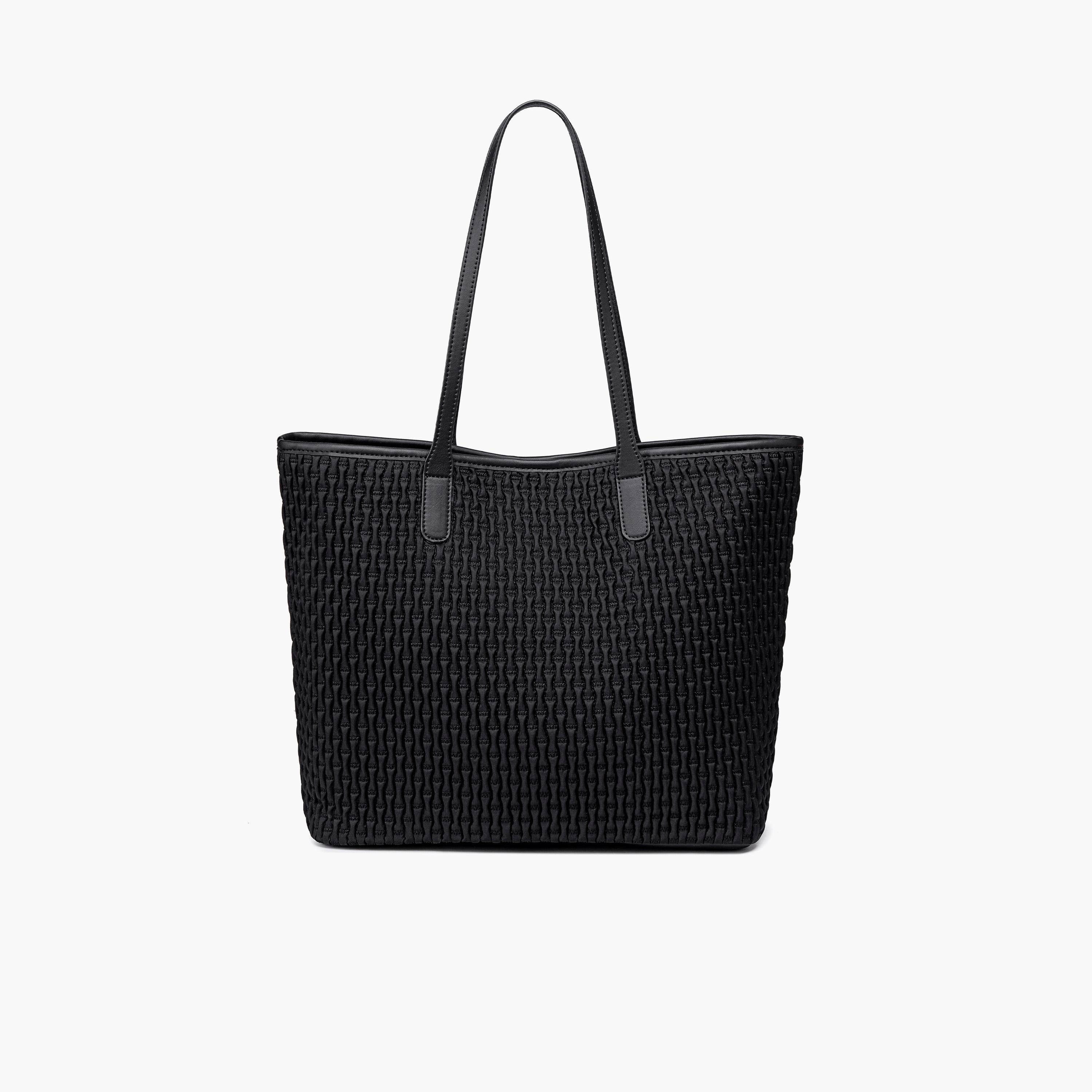 Chantria Textured Double-Handle Tote Bag with Magnetic closure | CB00801-women-bagsandwallets-handbags-image-3