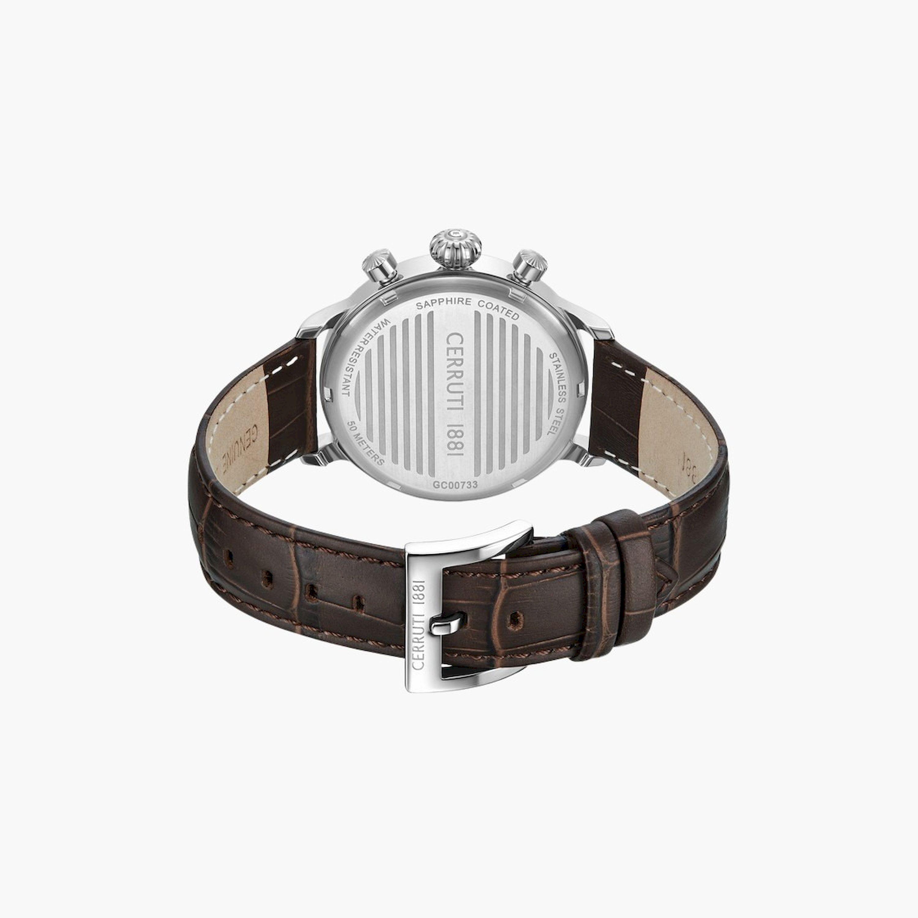 تشيروتي 1881- ساعة  كرونوغراف  للرجال  سوار ستانلس ستيل   45مم  لون بني | CIWGC0073302-men-watchesandjewellery-watches-image-3