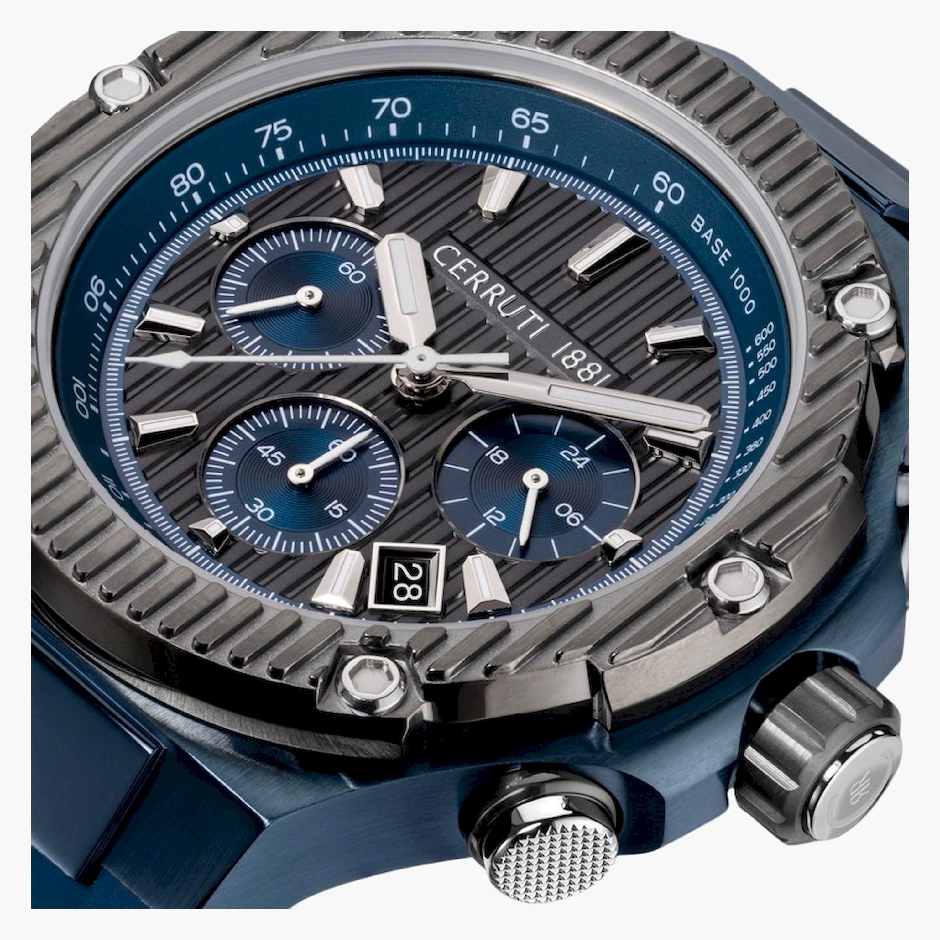 تشيروتي 1881- ساعة  كرونوغراف  للرجال  سوار ستانلس ستيل   54مم  لون أزرق | CIWGO0050601-men-watchesandjewellery-watches-image-4