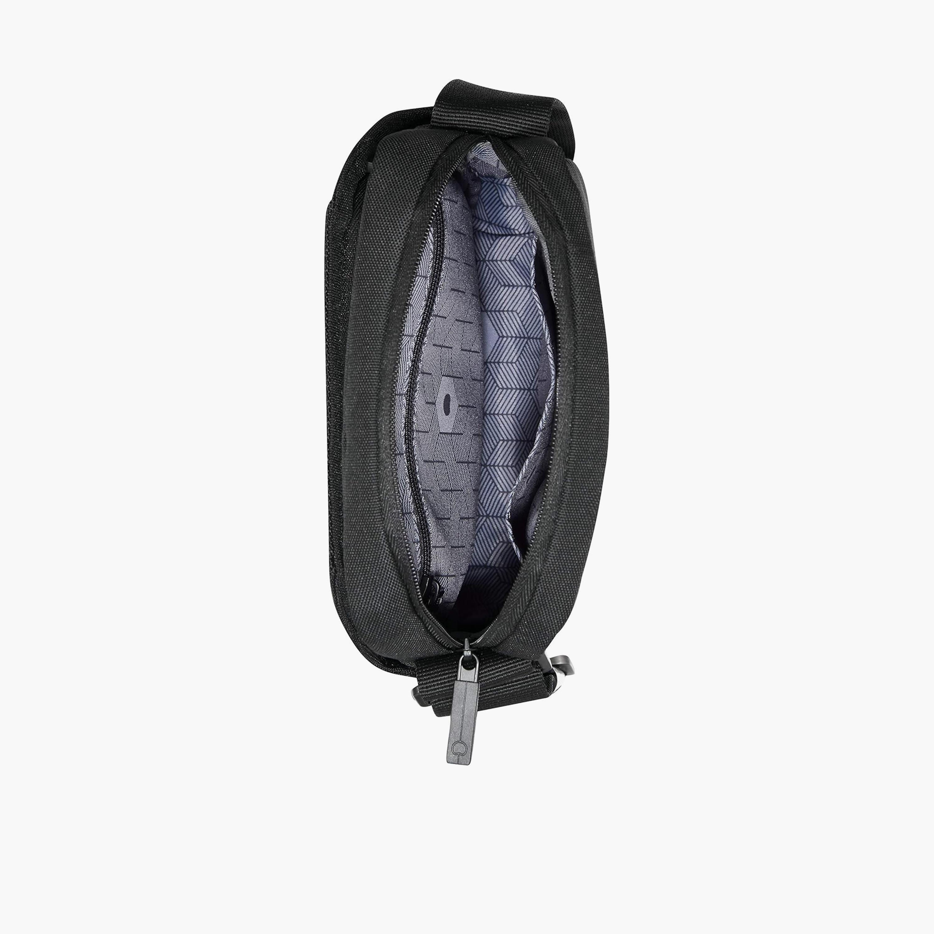 Delsey Paris Picpus Plain Crossbody Bag with Zipper and Adjustable Strap-men-bags-image-3