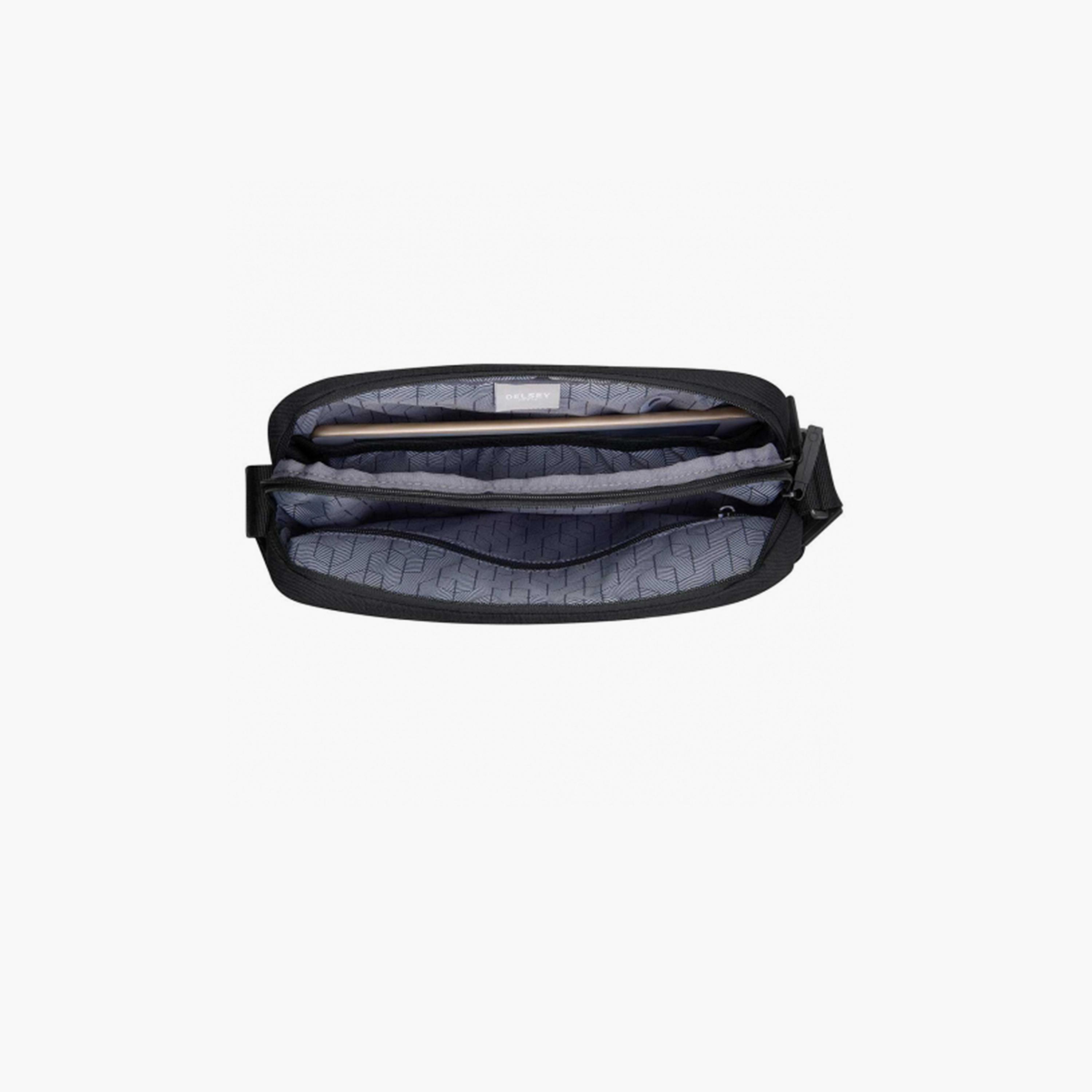 Delsey Paris Picpus Plain Crossbody Bag with Zipper and Adjustable Strap-men-bags-image-3