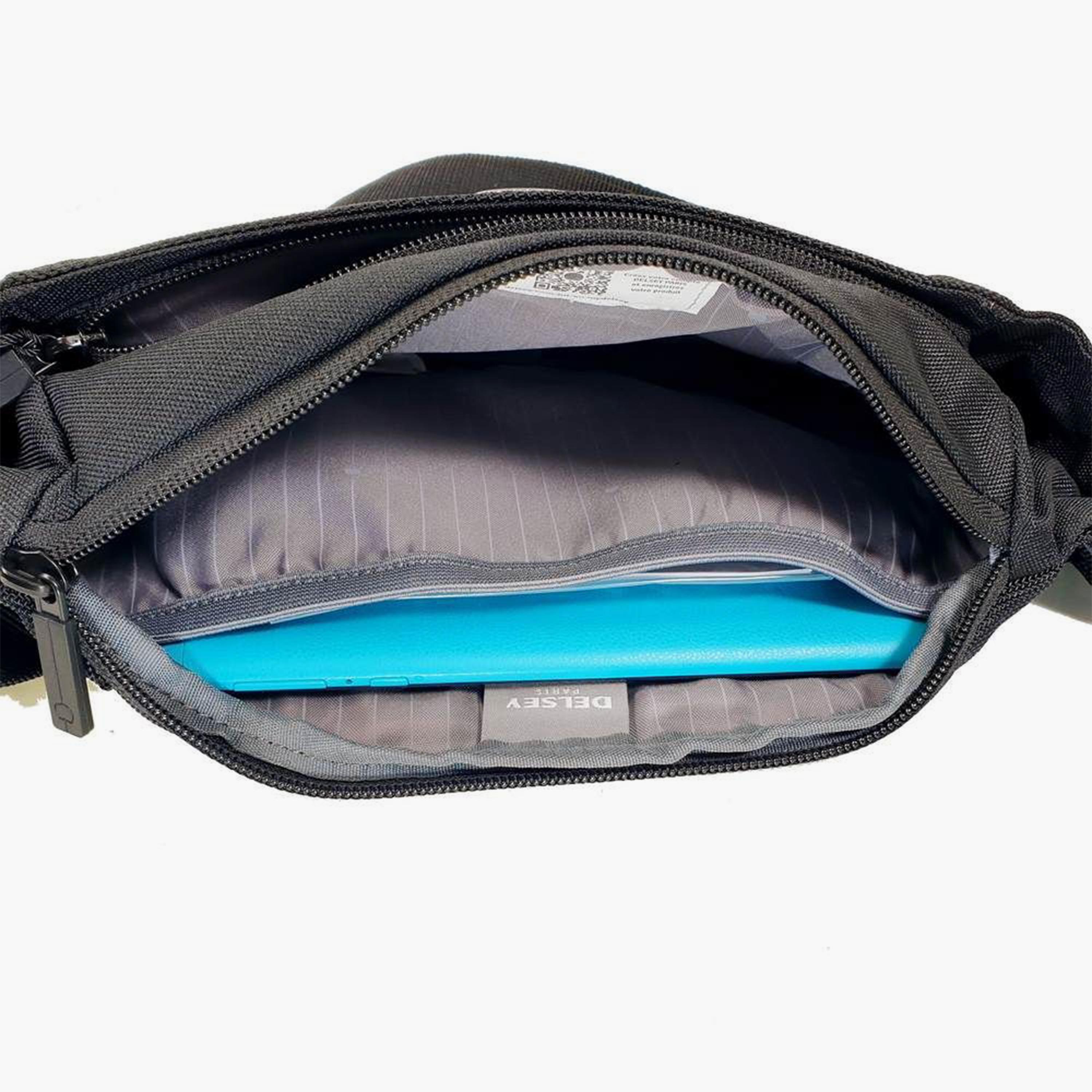 Delsey Paris Picpus Plain Waist Bag with Zipper and Adjustable Strap-men-bags-image-3