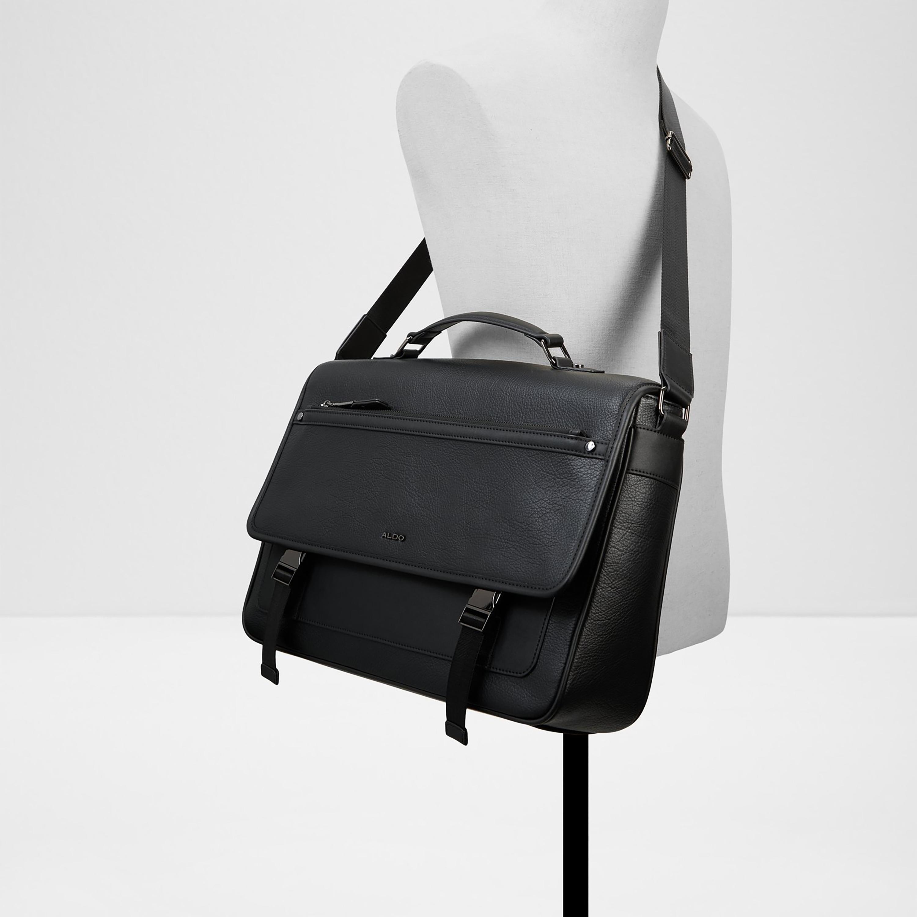 ألدو سهيل حقيبة ماسنجر سادة بإبزيم معدني وحزام كتف قابل للتعديل-men-bags-image-8
