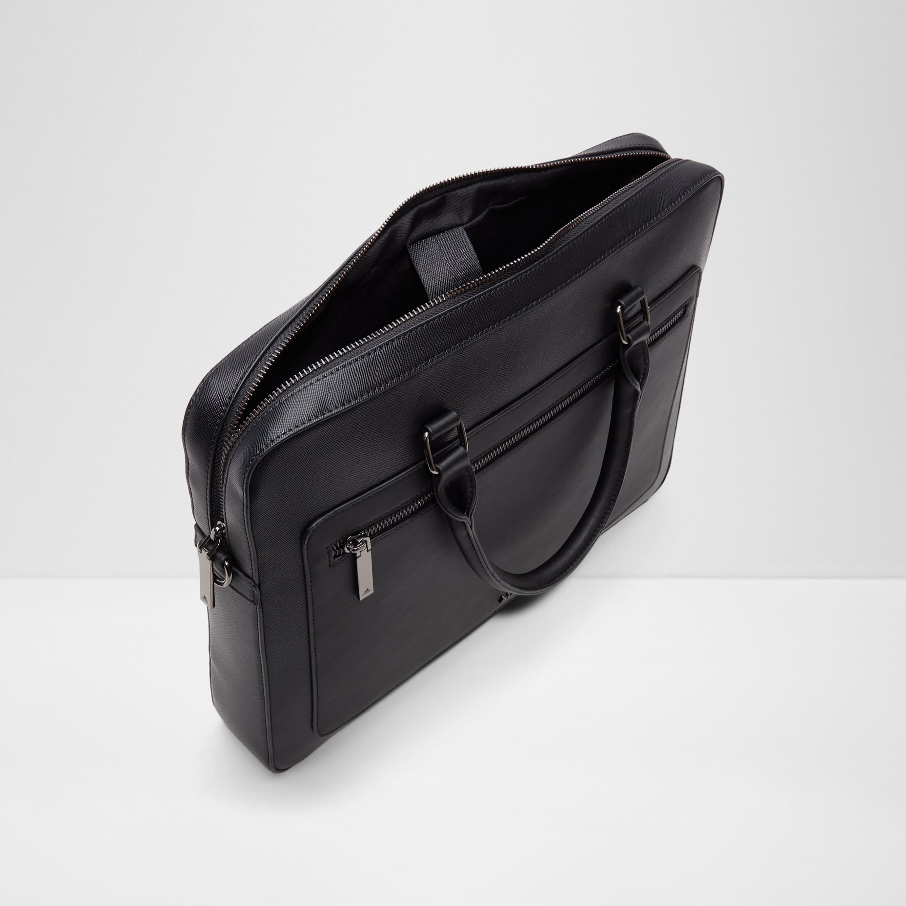 Aldo Biliwin Plain Laptop Bag with Padded Compartment and Detachable Shoulder Strap-men-bags-image-3