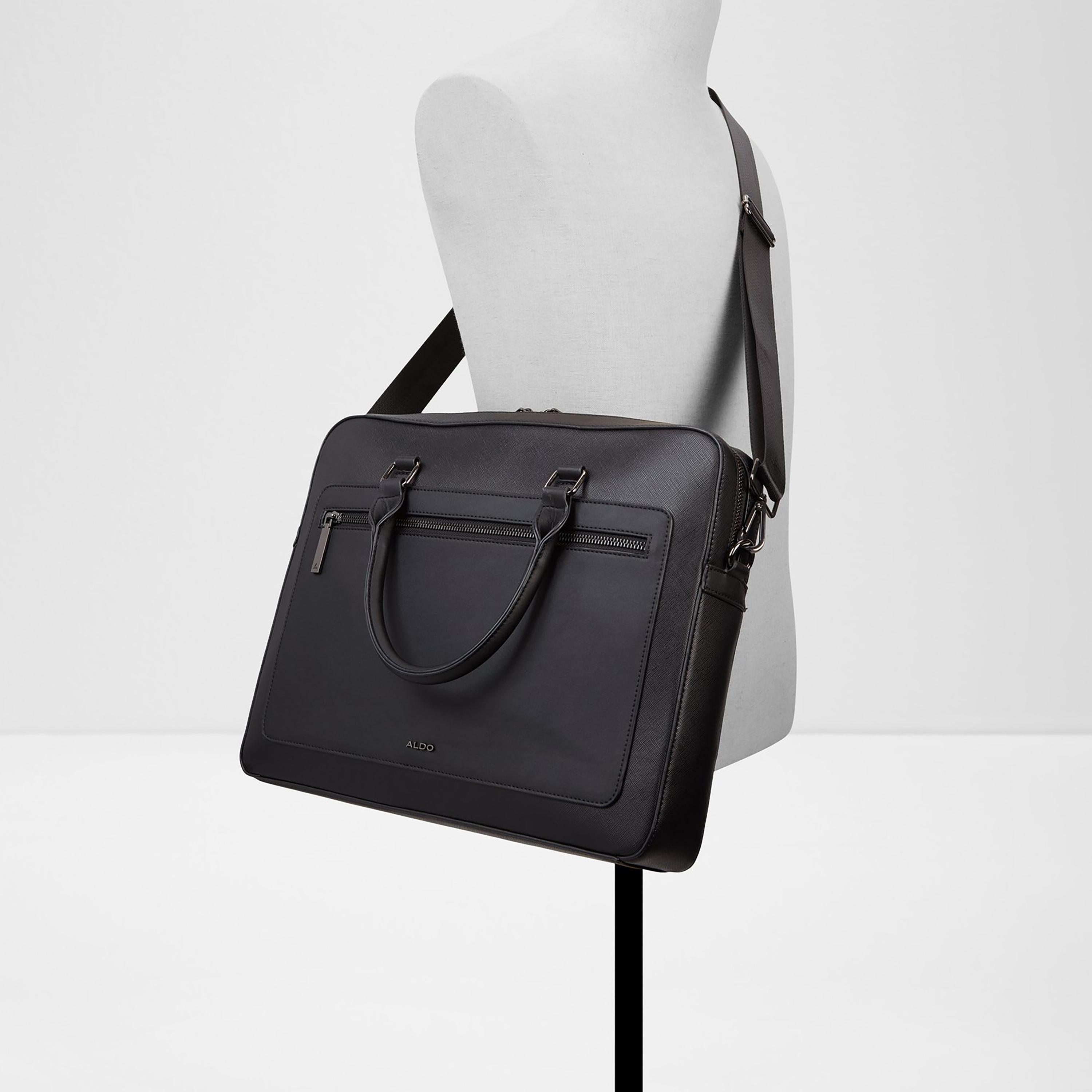 Aldo Biliwin Plain Laptop Bag with Padded Compartment and Detachable Shoulder Strap-men-bags-image-4