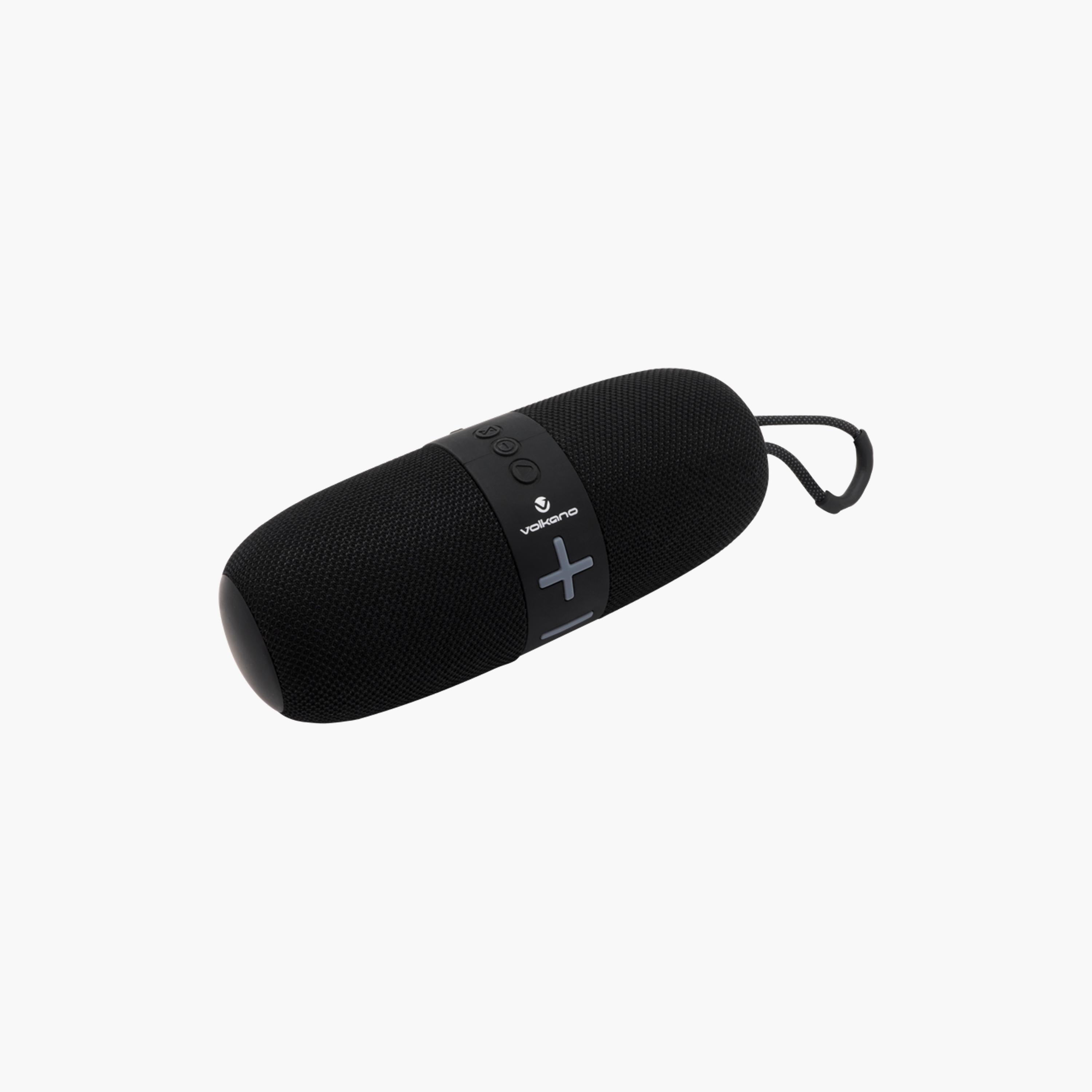 مكبر صوت بلوتوث محمول فولكانو فلو باللون الأسود مع أزرار رمادية | VK-3414-BK-electronics-speakers-image-3